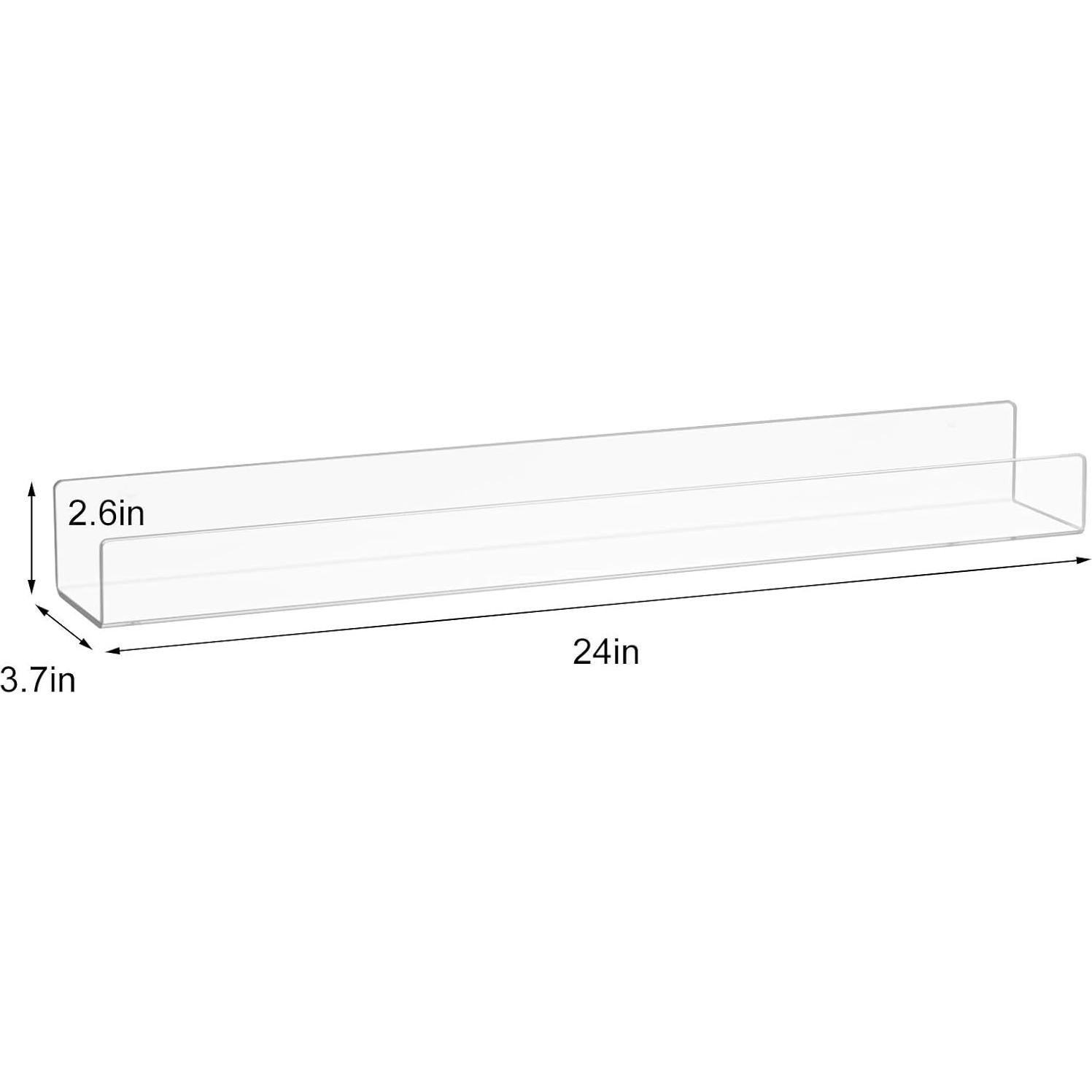 Estante Flotante Invisible NIUBEE 61 cm Acrílico Transparente