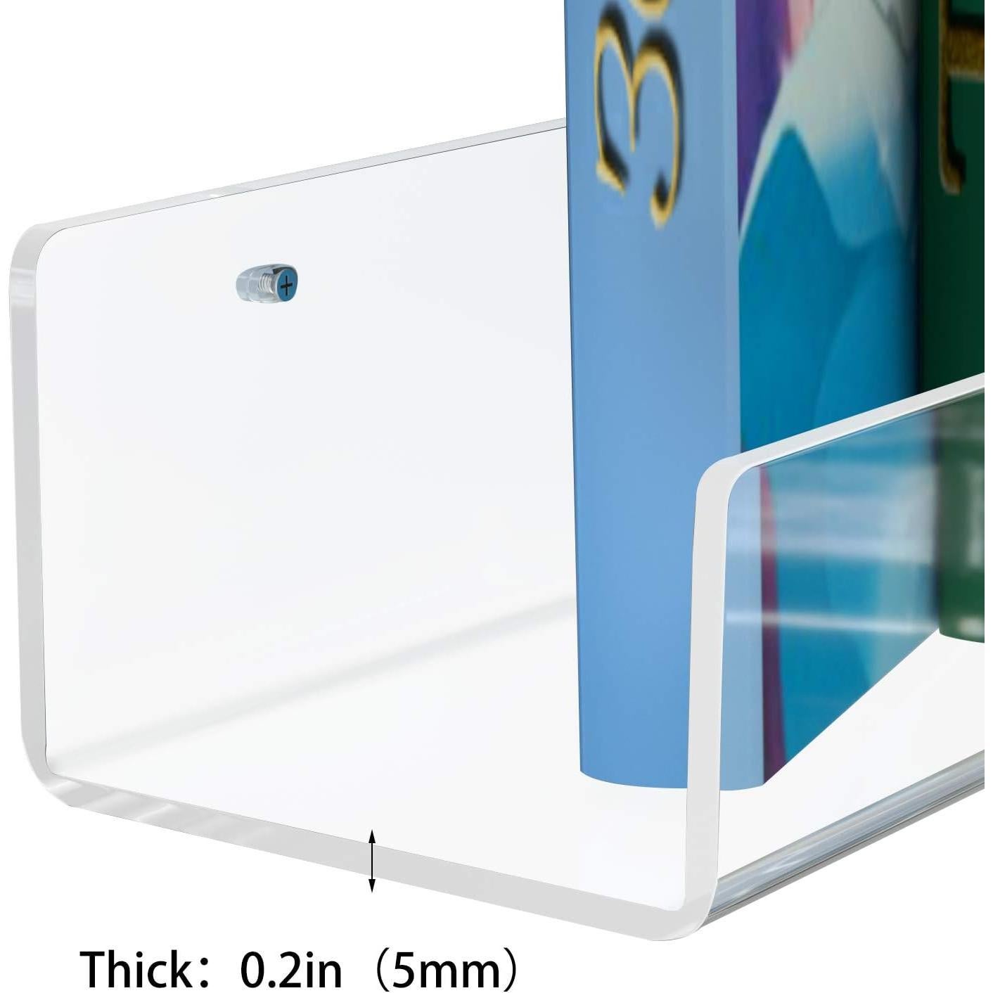 Estante Flotante Invisible NIUBEE 61 cm Acrílico Transparente