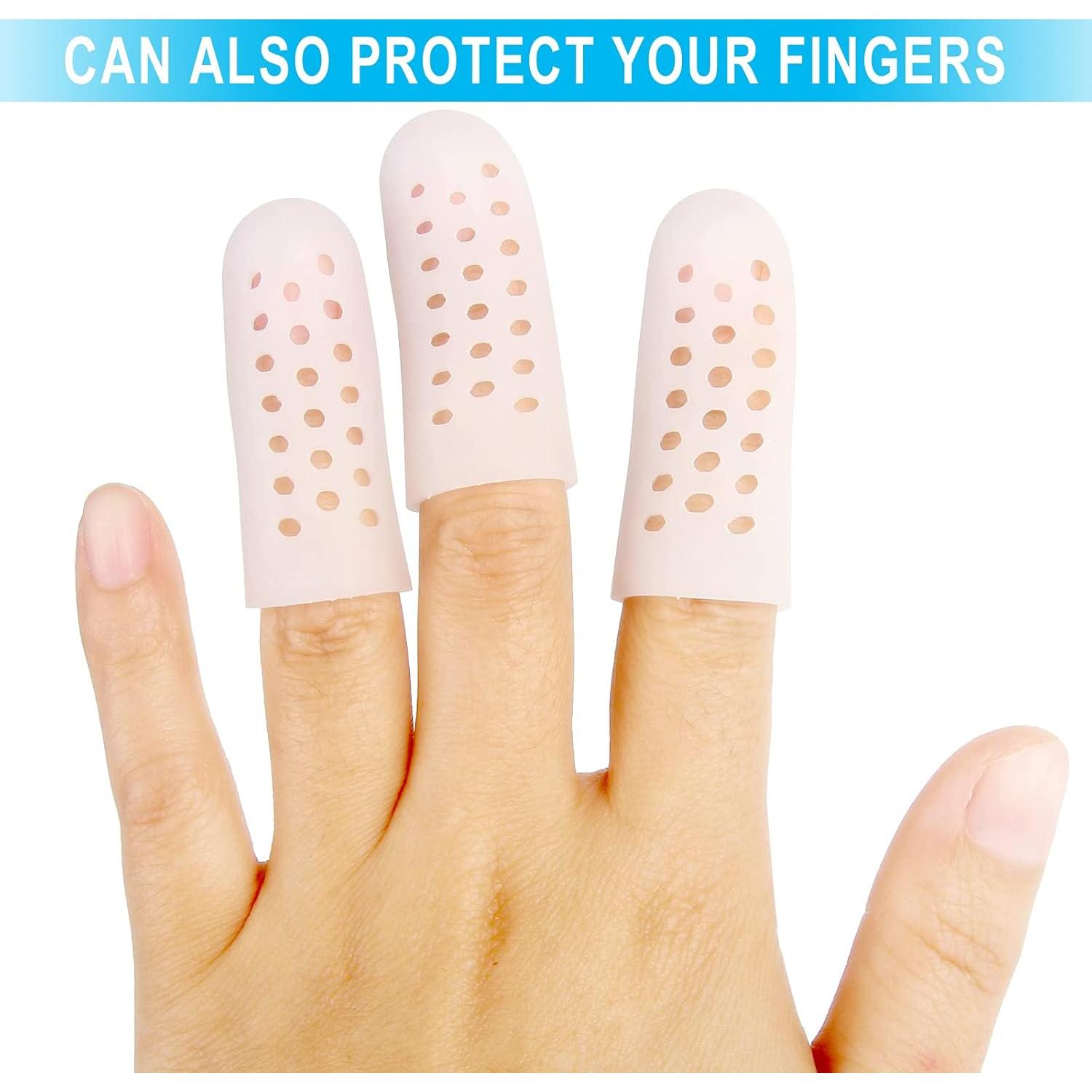 Protectores de Dedos de Gel PYRJIN - 10 Pcs Transpirables