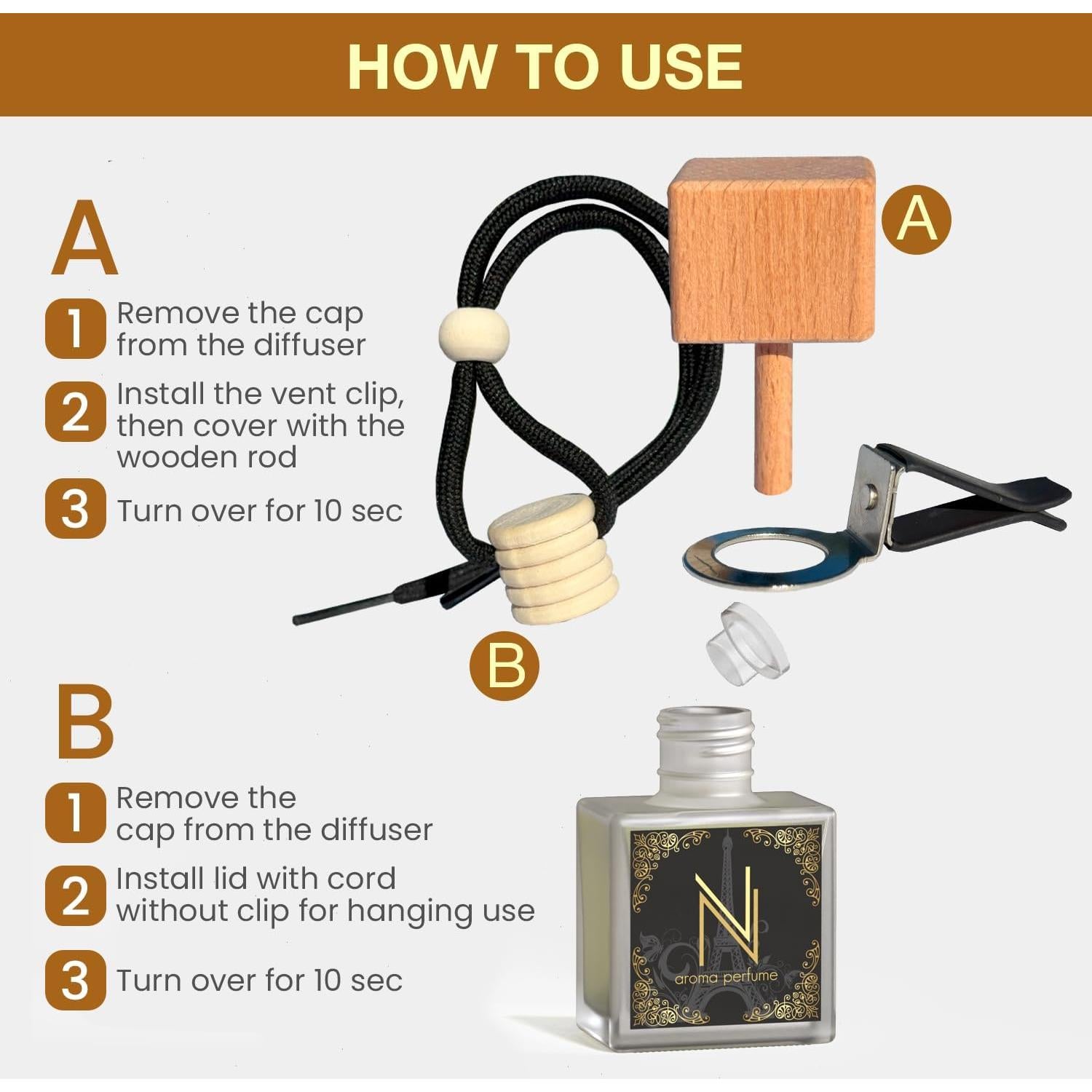 Ambientador de Auto NV Aroma De Ambre - Fragancia Lujo 63.5g