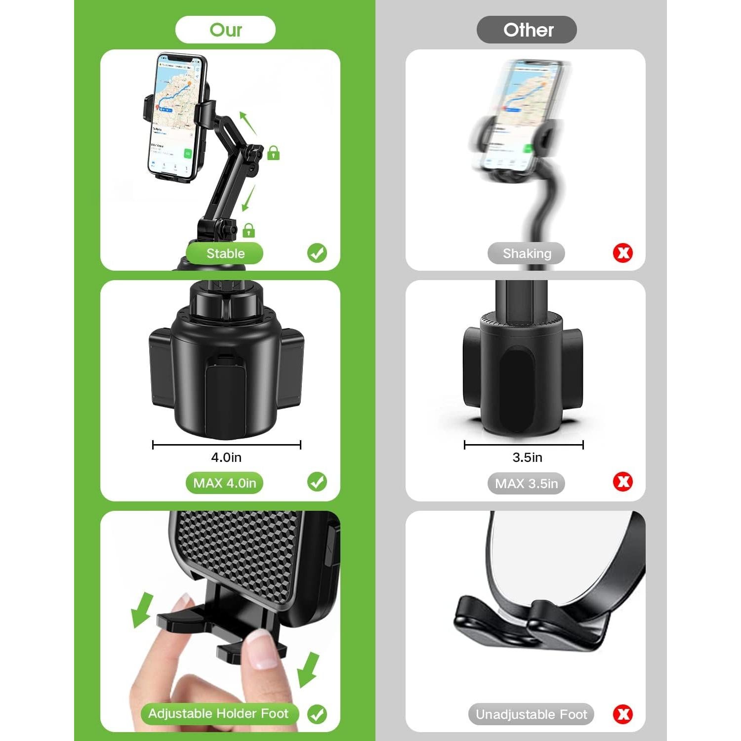 Soporte para Teléfono en Portavasos EOCAHO Ajustable 2025