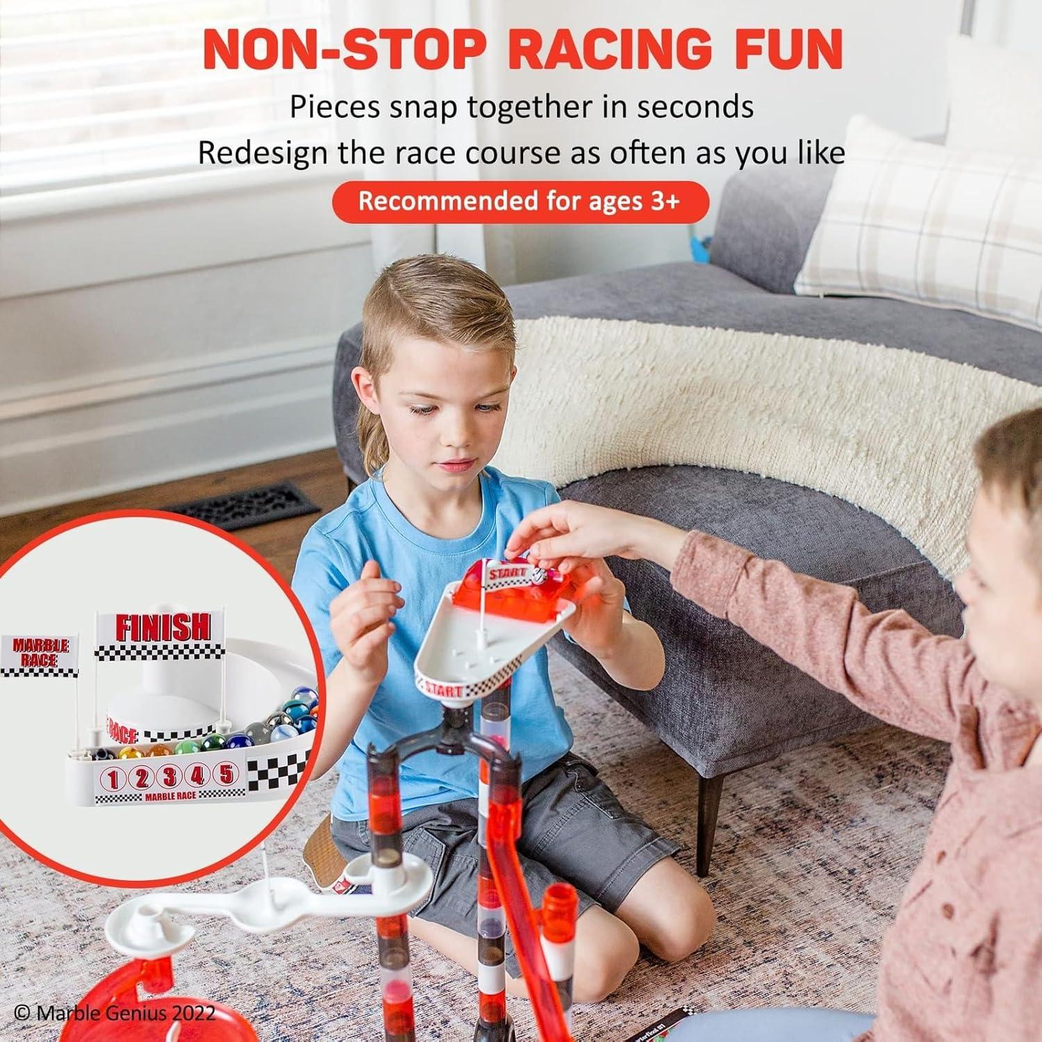 Conjunto de Carreras de Canicas Marble Genius 125 Piezas