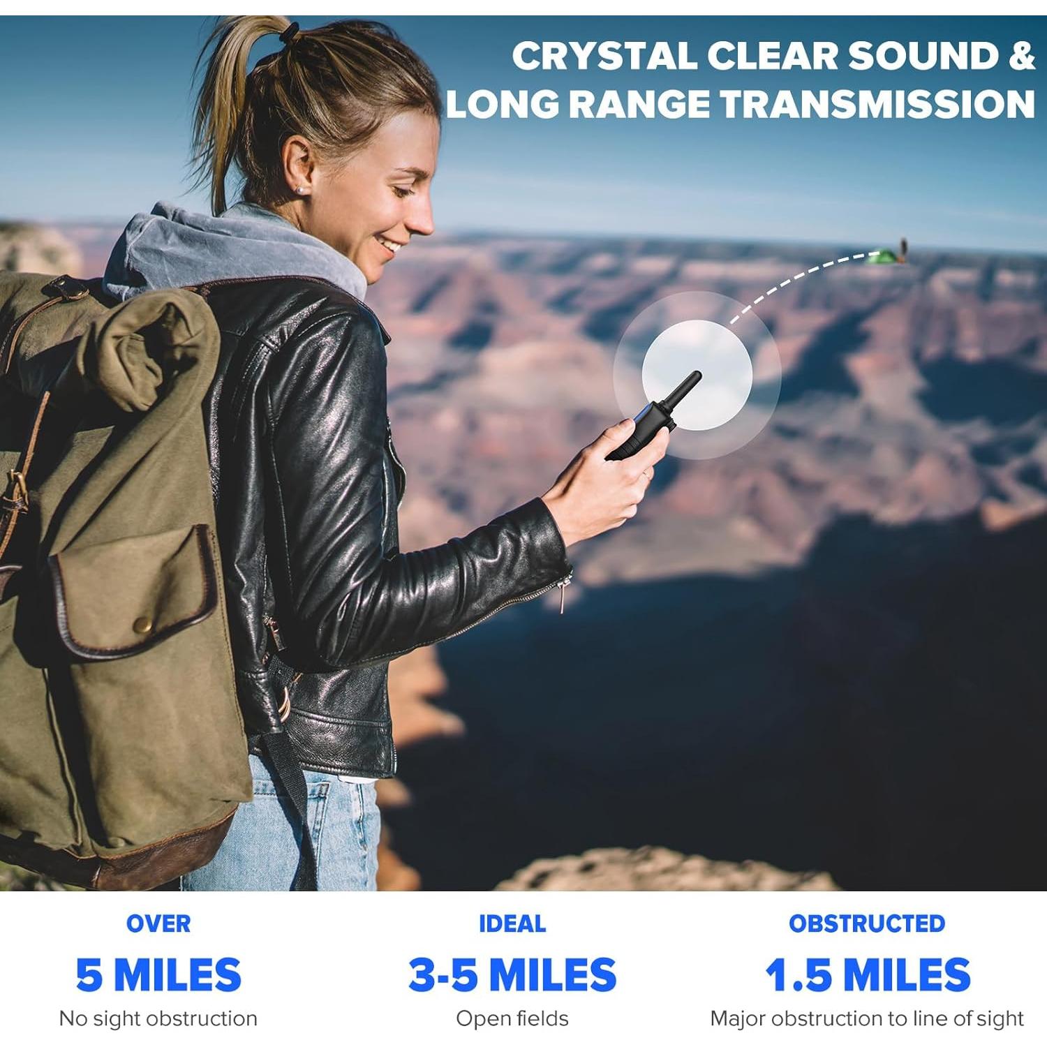 Walkie Talkies WisHouse M9 Recargables 4 Unidades 1.6 km