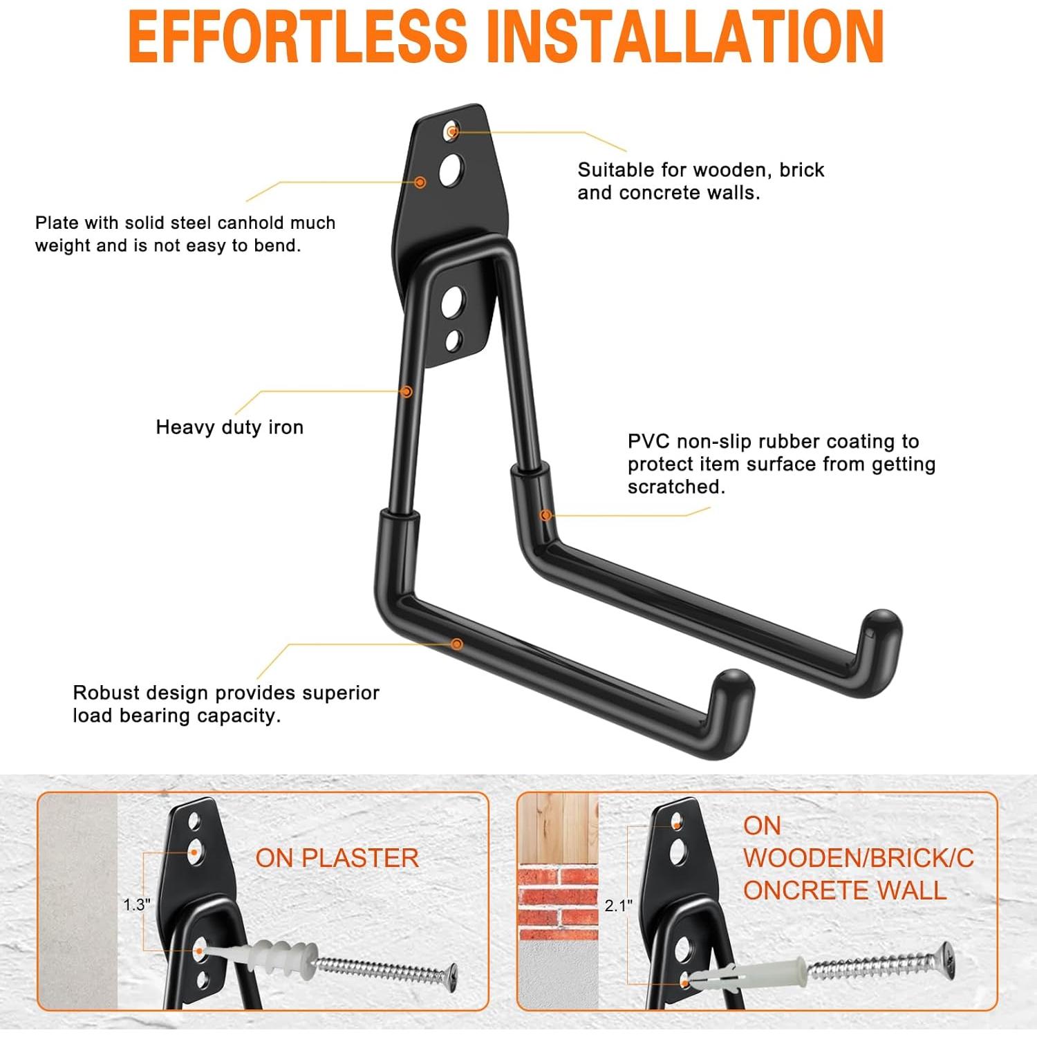 Ganchos de Garaje HUPBIPY 10 Pack Alta Resistencia 13 cm