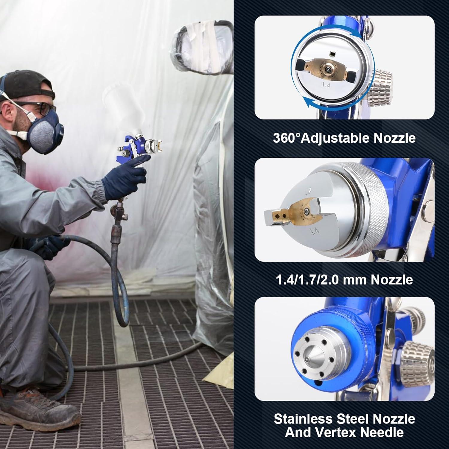 Pistola de Pulverización HVLP PNTGREEN HK827-P 600cc 1.4/1.7/2.0mm