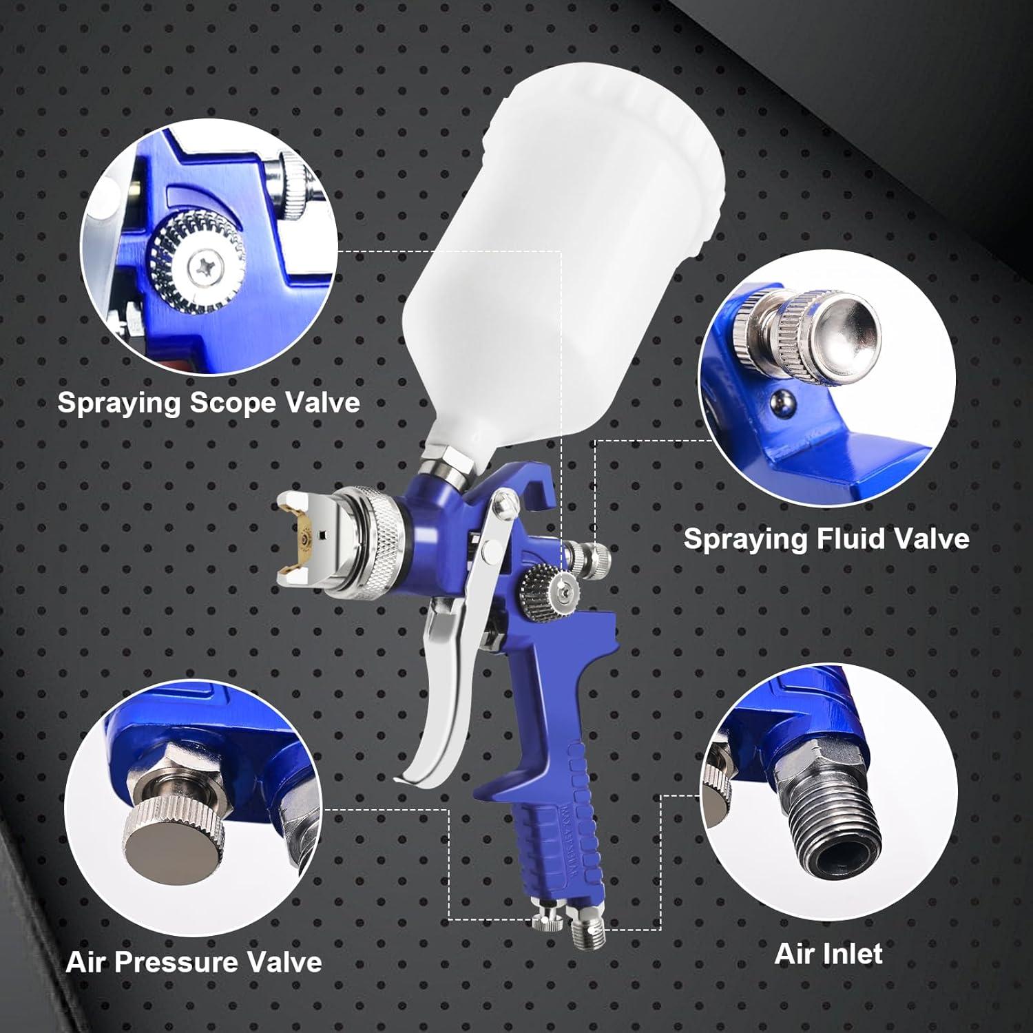 Pistola de Pulverización HVLP PNTGREEN HK827-P 600cc 1.4/1.7/2.0mm