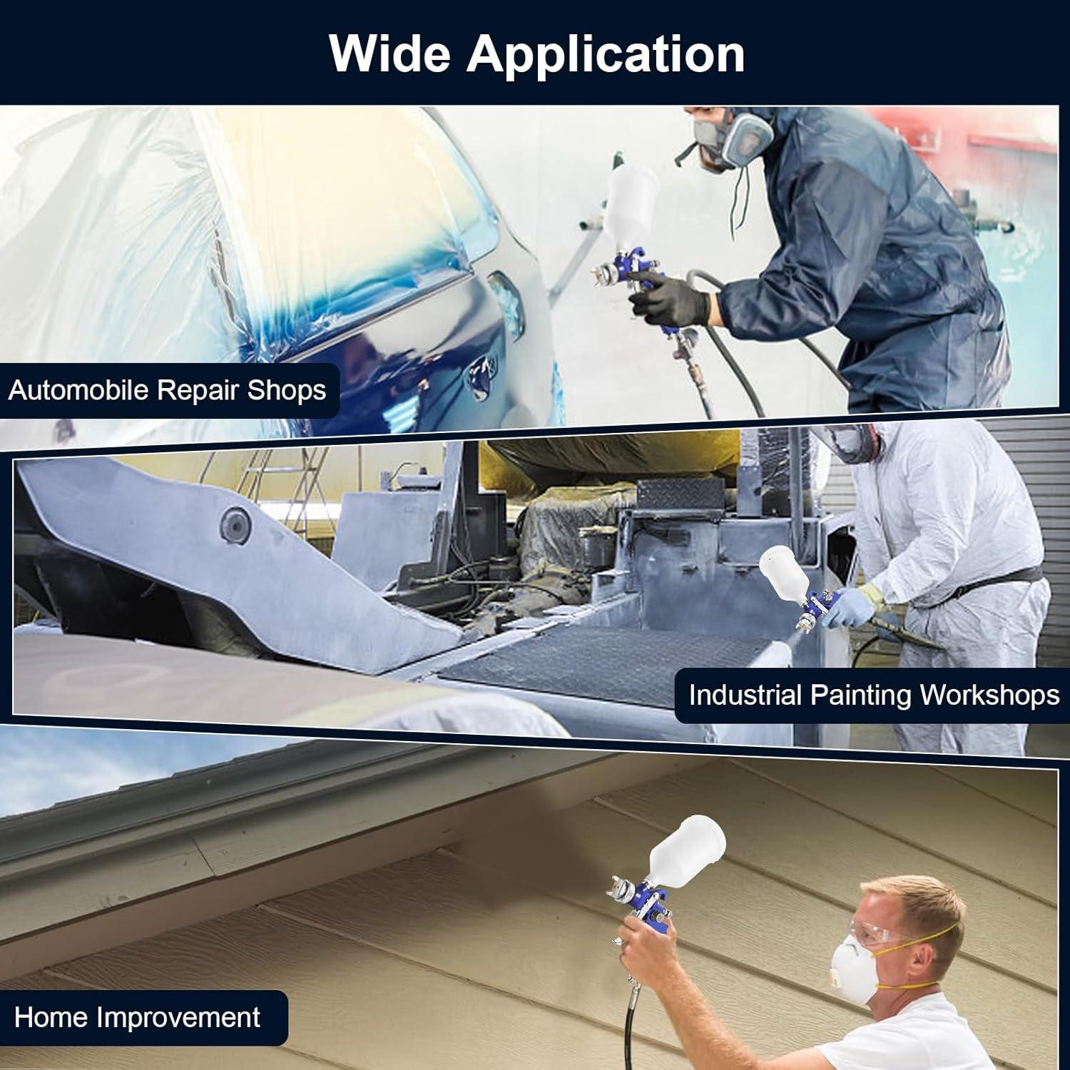 Pistola de Pulverización HVLP PNTGREEN HK827-P 600cc 1.4/1.7/2.0mm