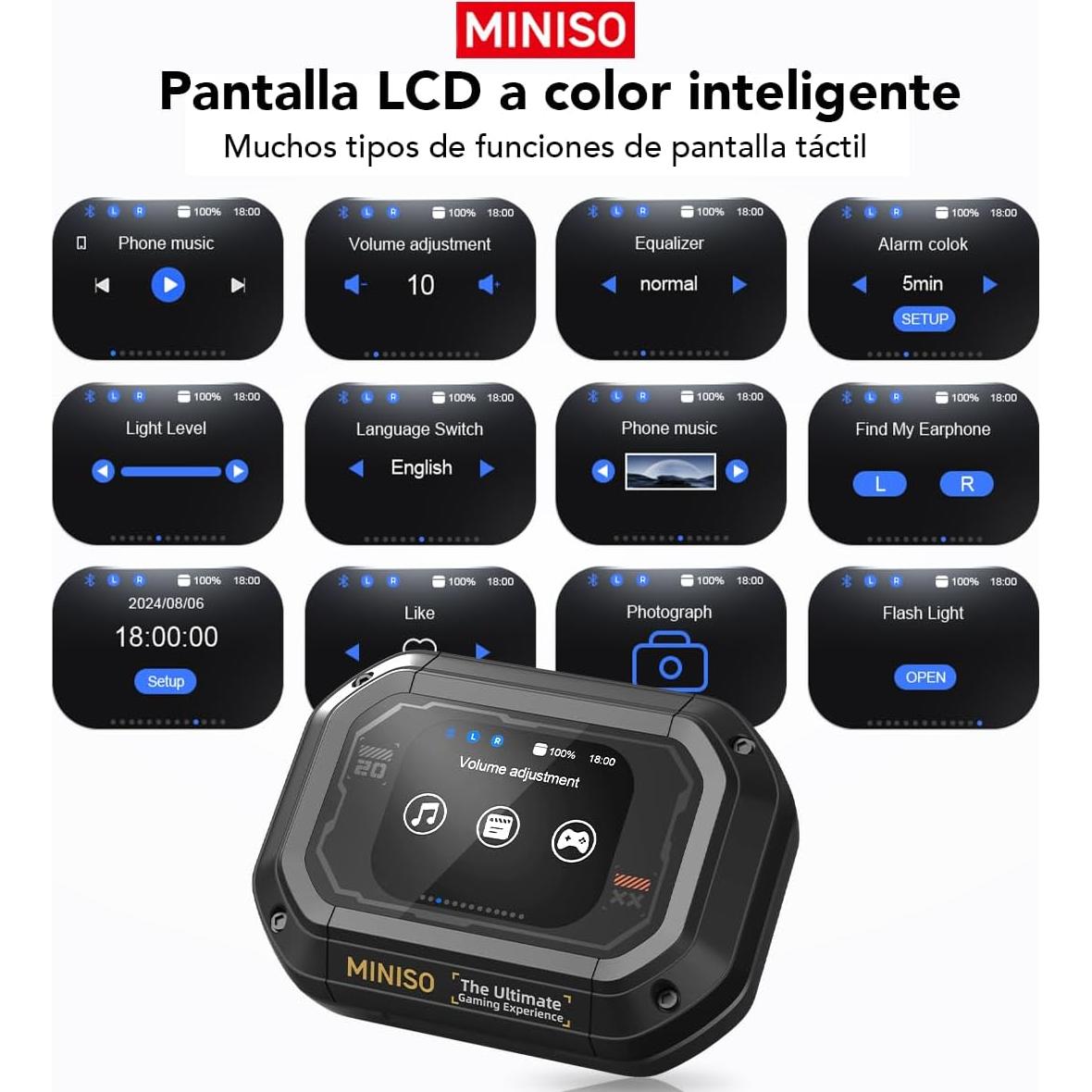 Auriculares Bluetooth MINISO M98 con Traducción en Tiempo Real