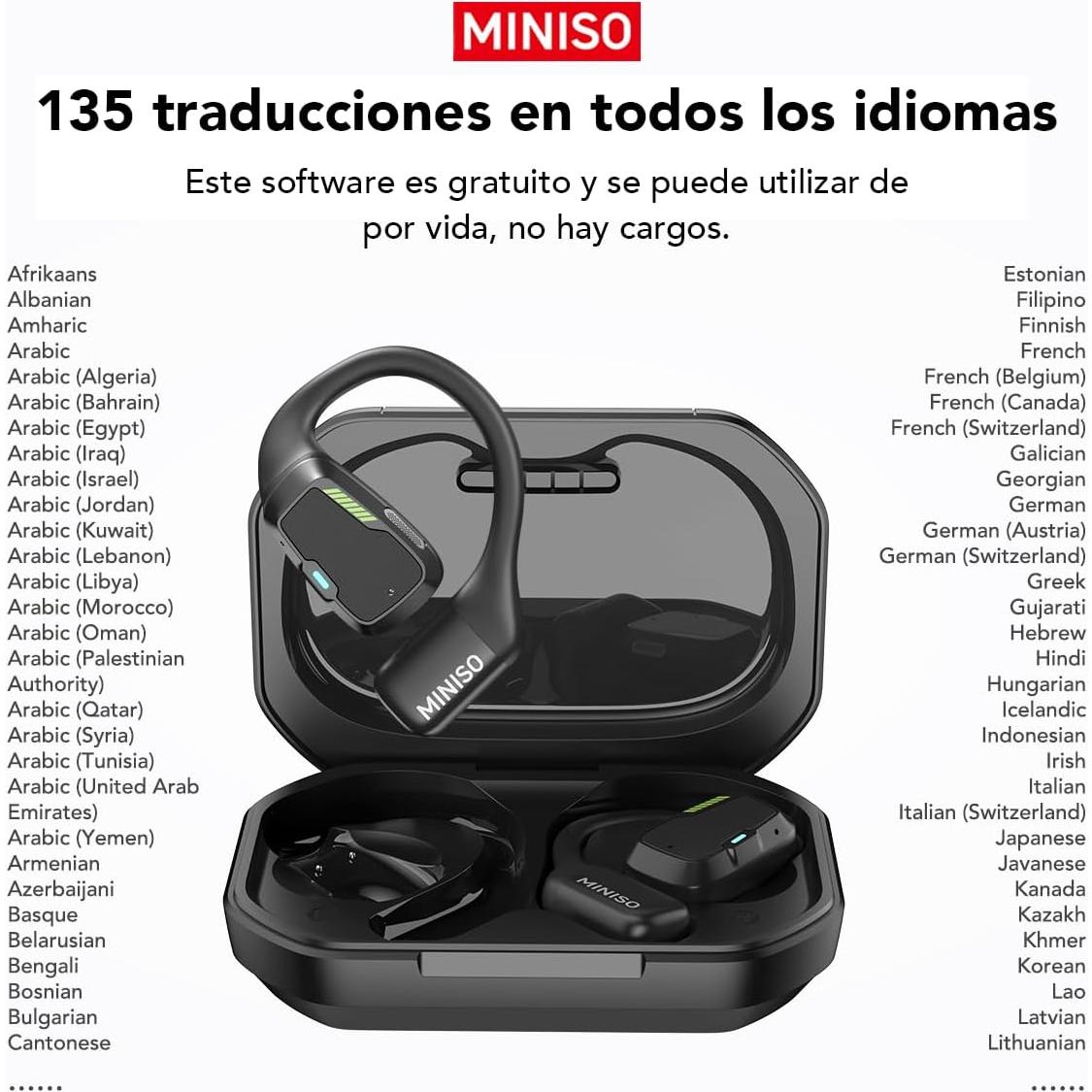 Auriculares Bluetooth MINISO M98 con Traducción en Tiempo Real