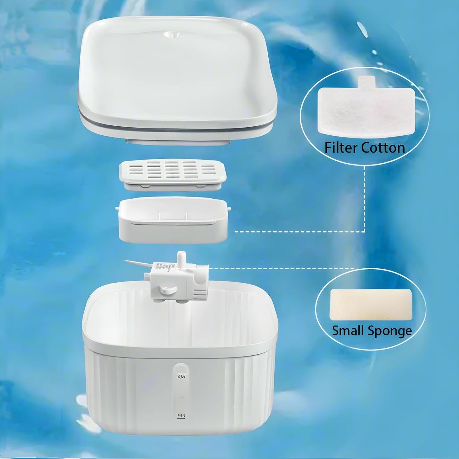 Fuente de Agua Automática para Gatos y Perros GinGine 3L