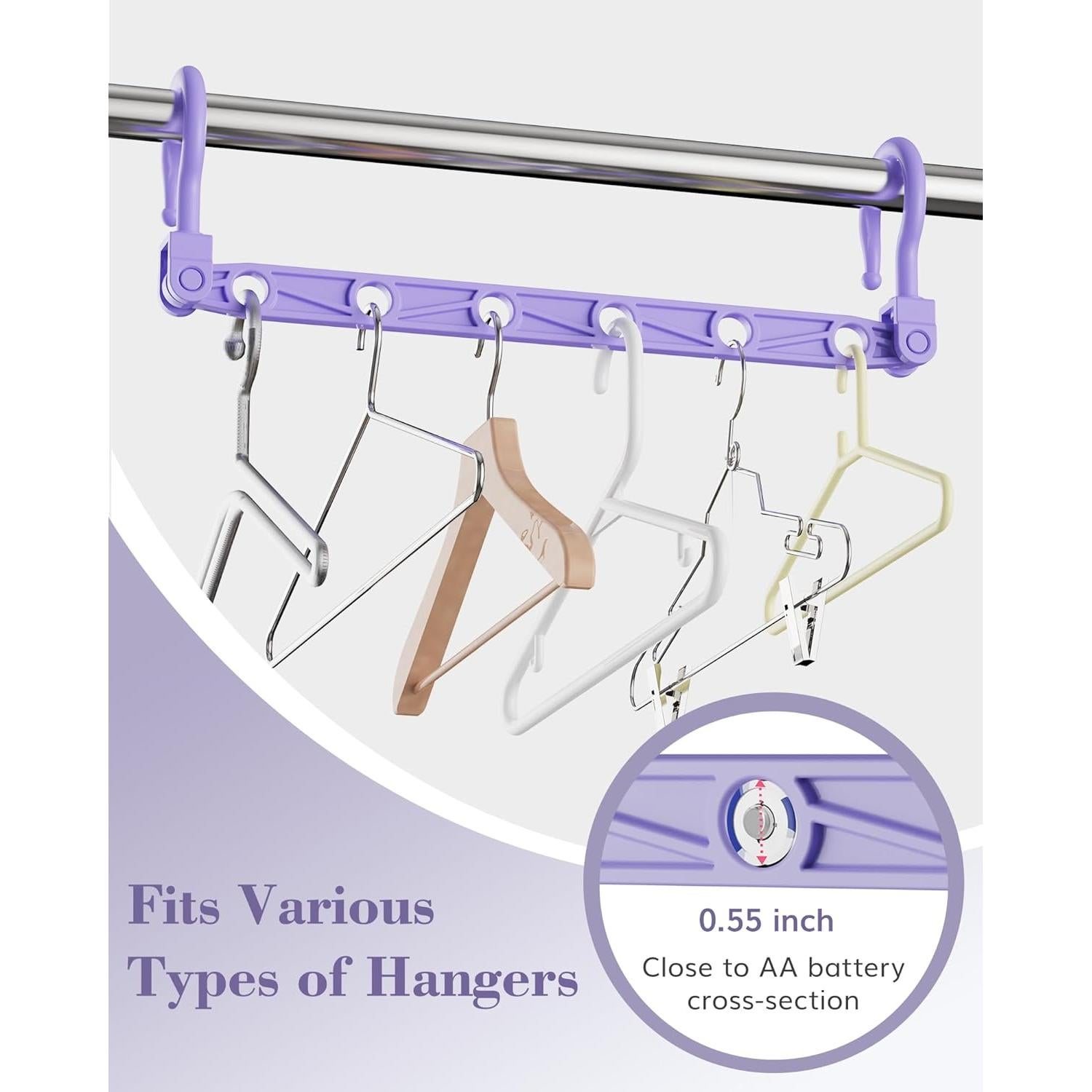 Perchas Ahorradoras de Espacio Latoxcaa 8 Pcs Multicolor