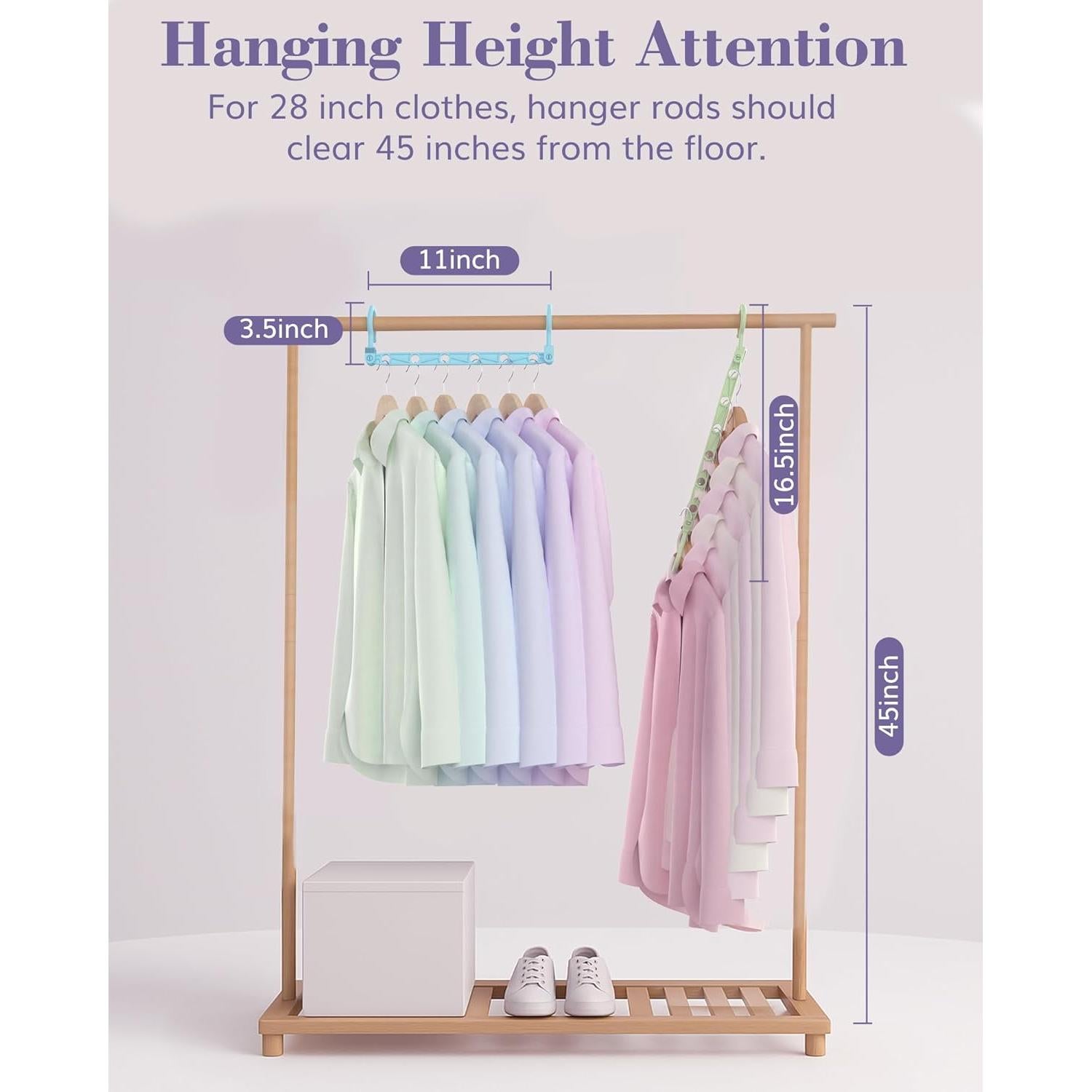 Perchas Ahorradoras de Espacio Latoxcaa 8 Pcs Multicolor