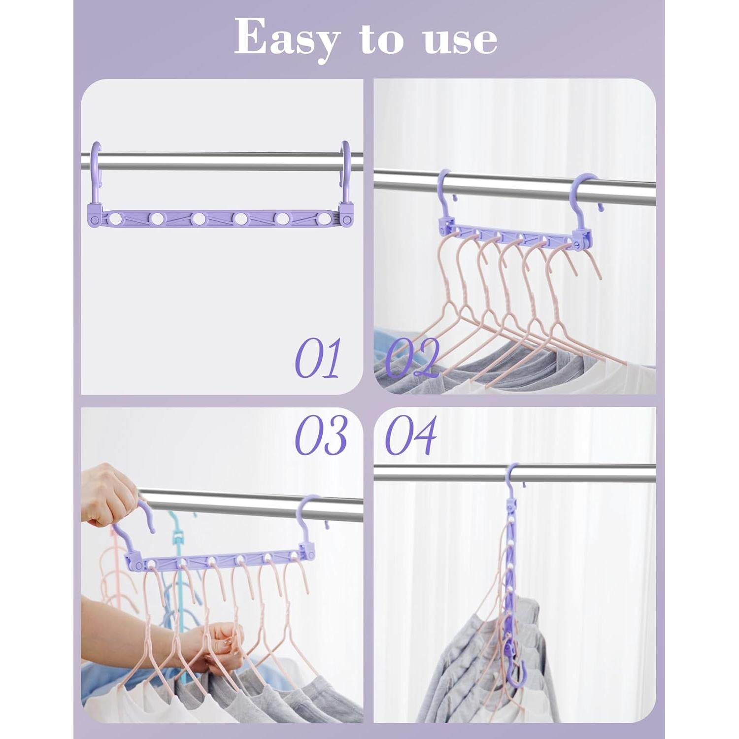 Perchas Ahorradoras de Espacio Latoxcaa 8 Pcs Multicolor