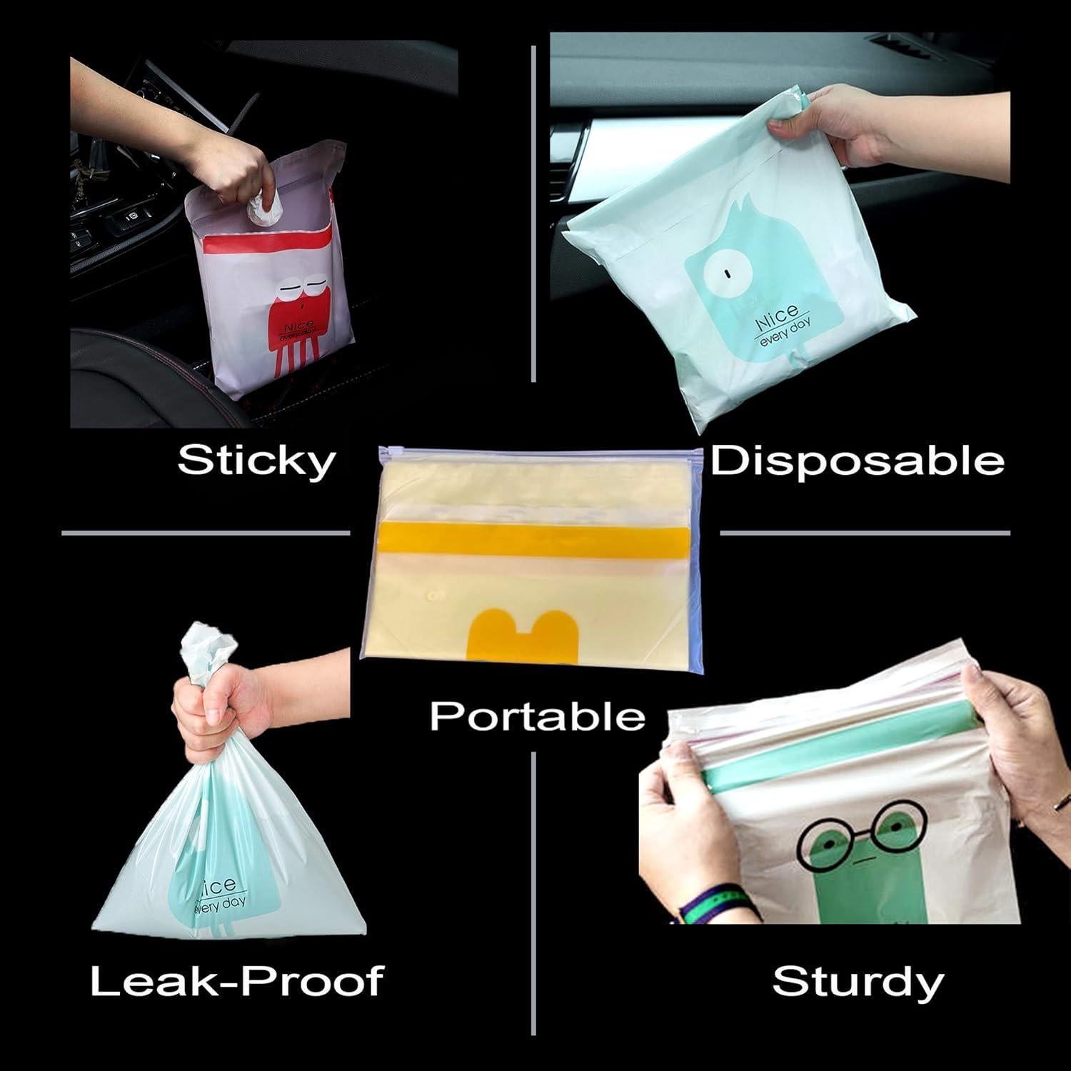 45 Bolsas de Basura Portátiles Starryland Impermeables 30x24.9cm