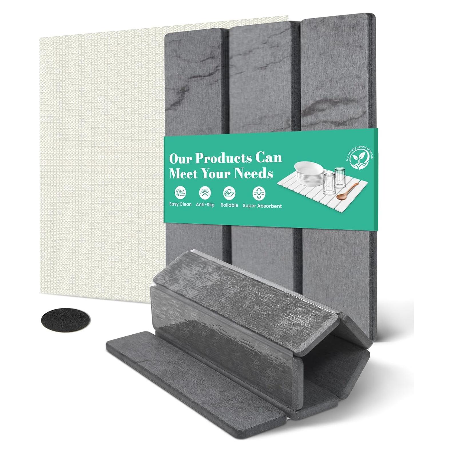 Alfombrilla de Secado de Platos Diatomácea SHUSHIYAJU 40x30cm