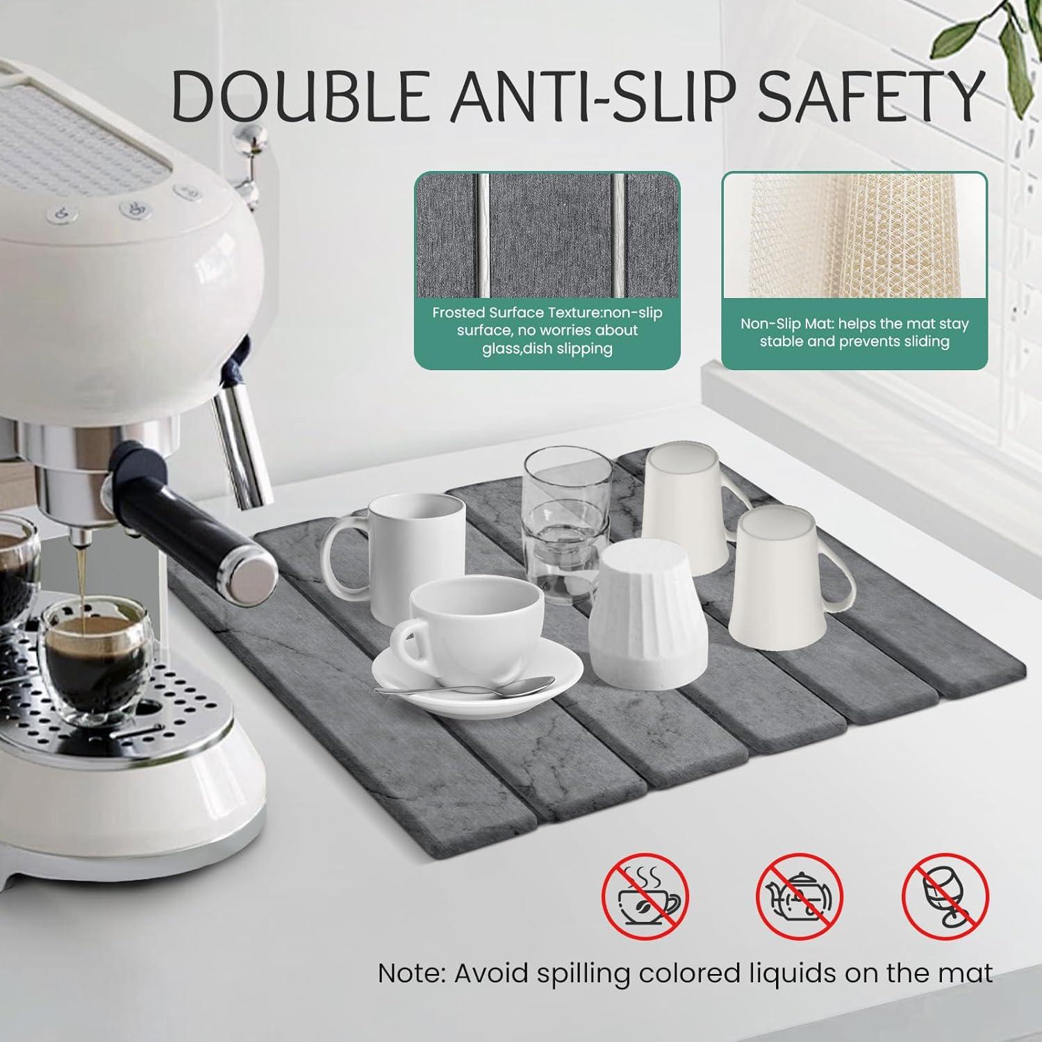 Alfombrilla de Secado de Platos Diatomácea SHUSHIYAJU 40x30cm