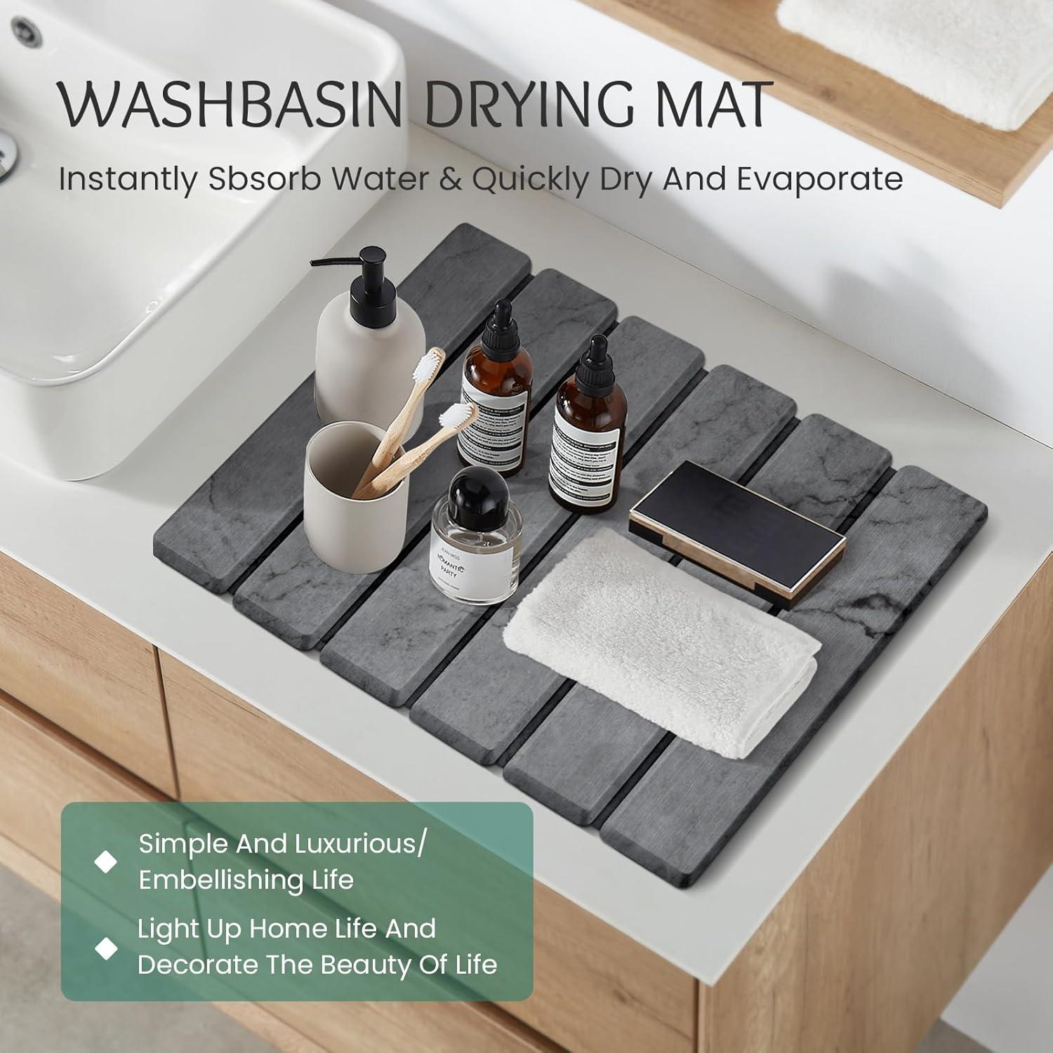 Alfombrilla de Secado de Platos Diatomácea SHUSHIYAJU 40x30cm