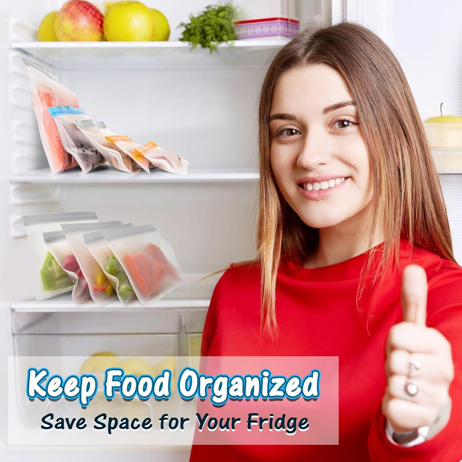 Bolsas Reutilizables de Silicona FUNFERY - 9 Unidades a Prueba de Fugas