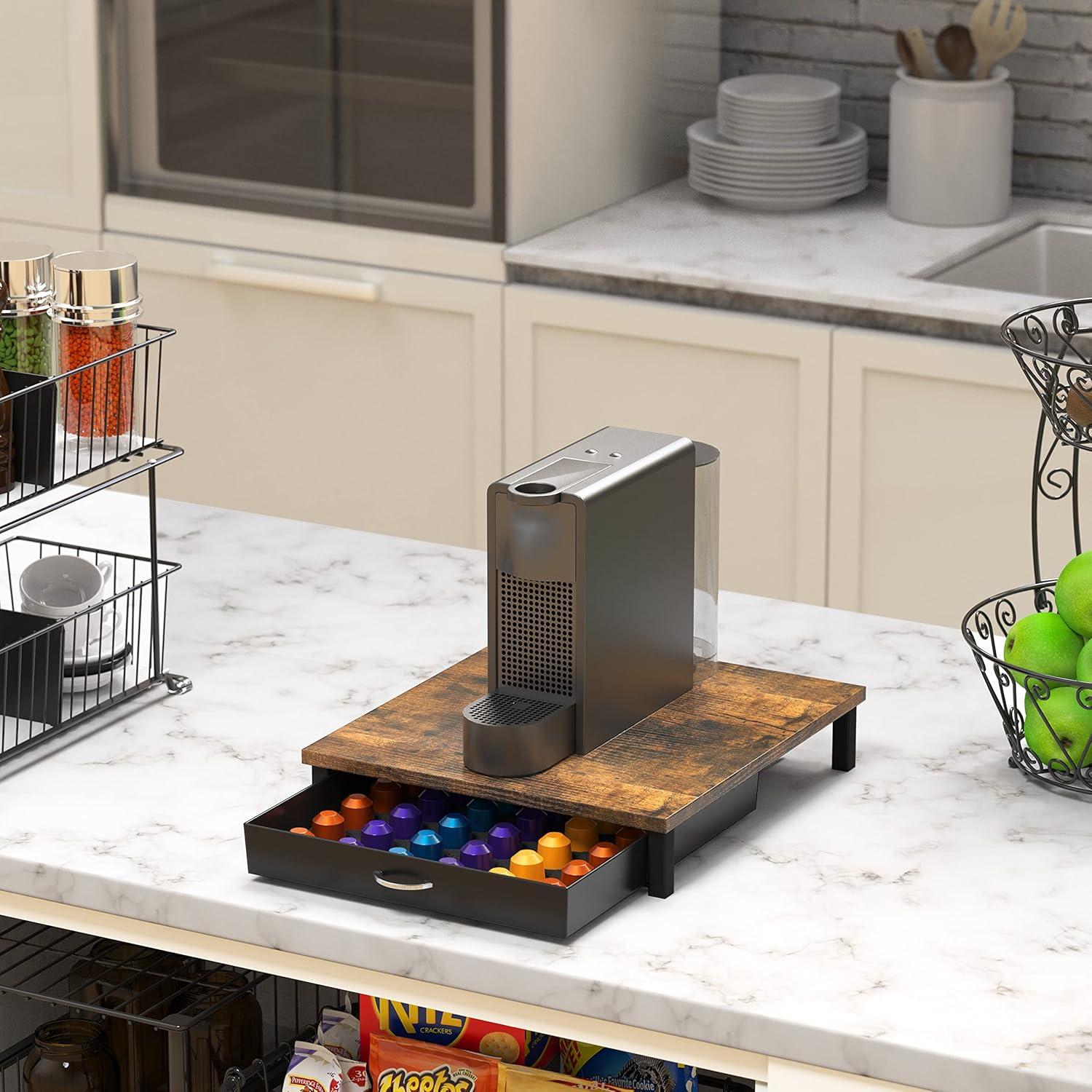 Cajón de madera Deco Brothers para 42 cápsulas Nespresso Original