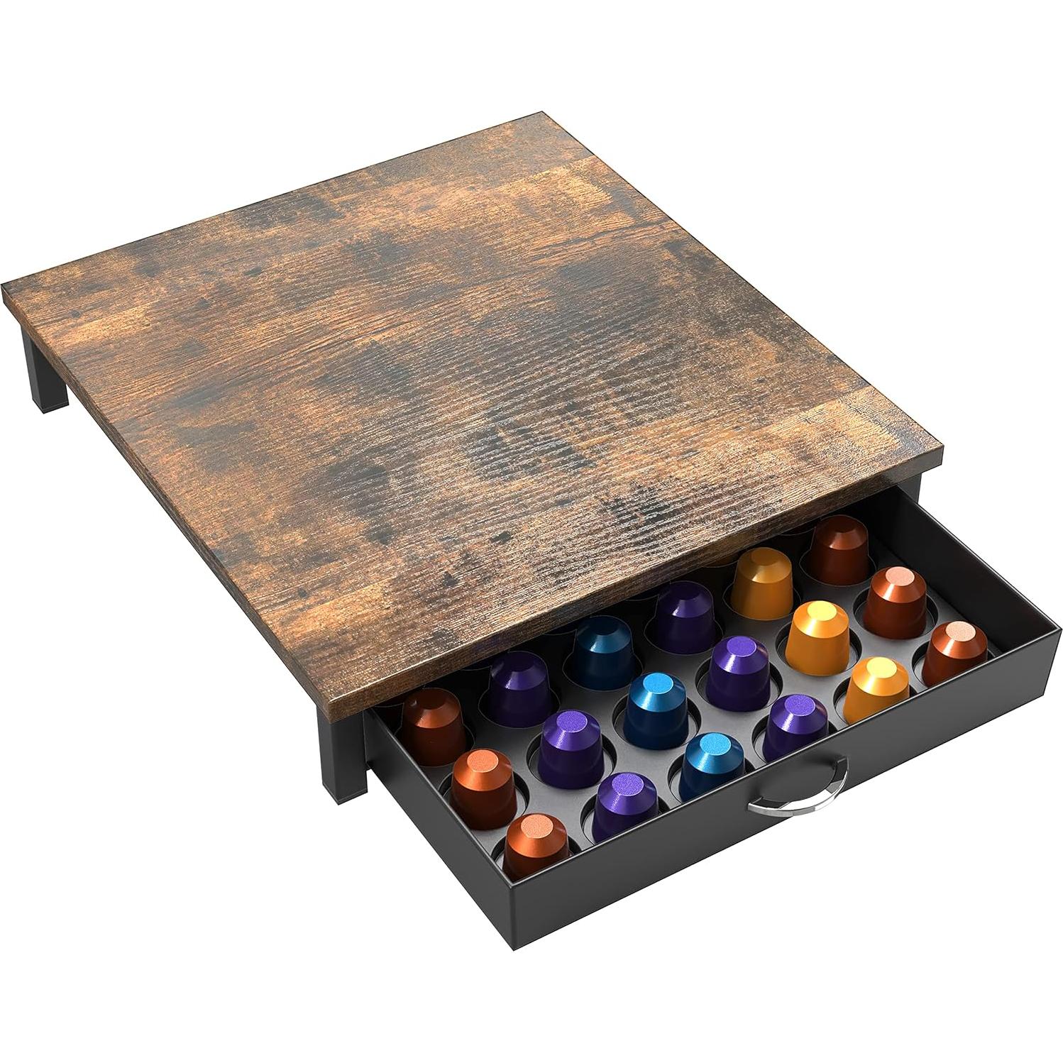 Cajón de madera Deco Brothers para 42 cápsulas Nespresso Original