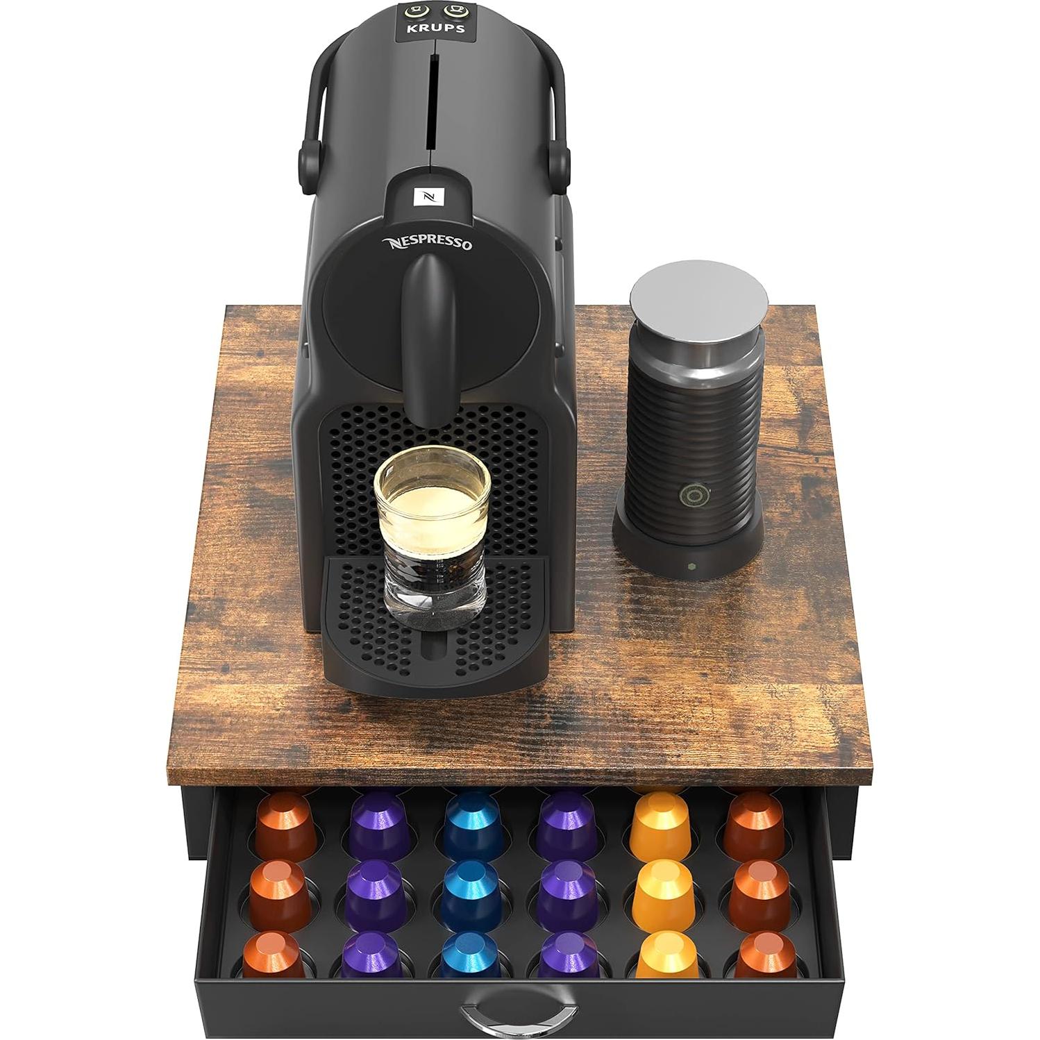 Cajón de madera Deco Brothers para 42 cápsulas Nespresso Original