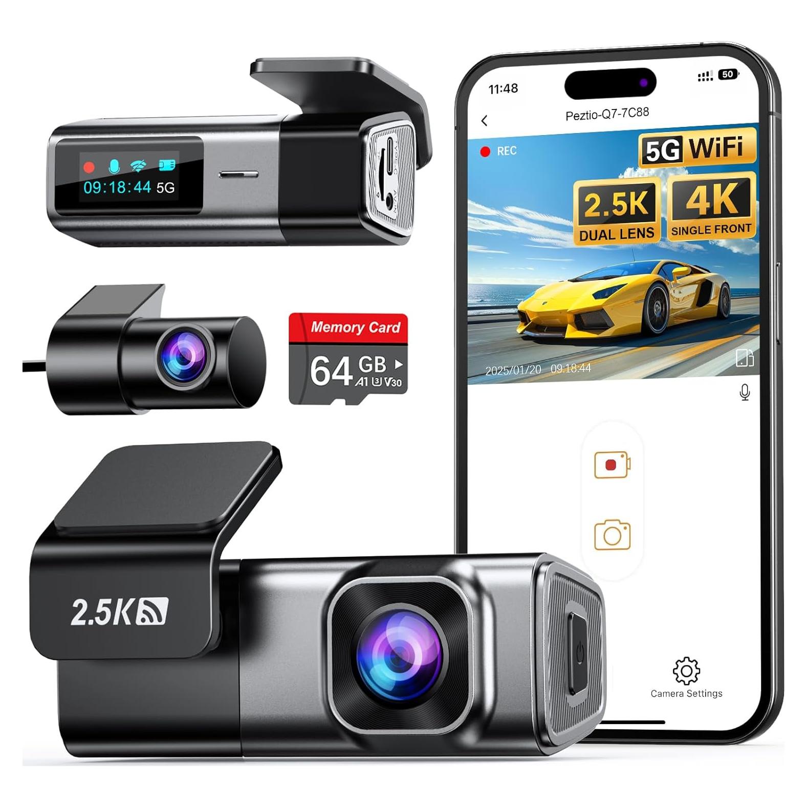 Cámara de Tablero Navycrest Q7 5G WiFi 4K Delantera y Trasera