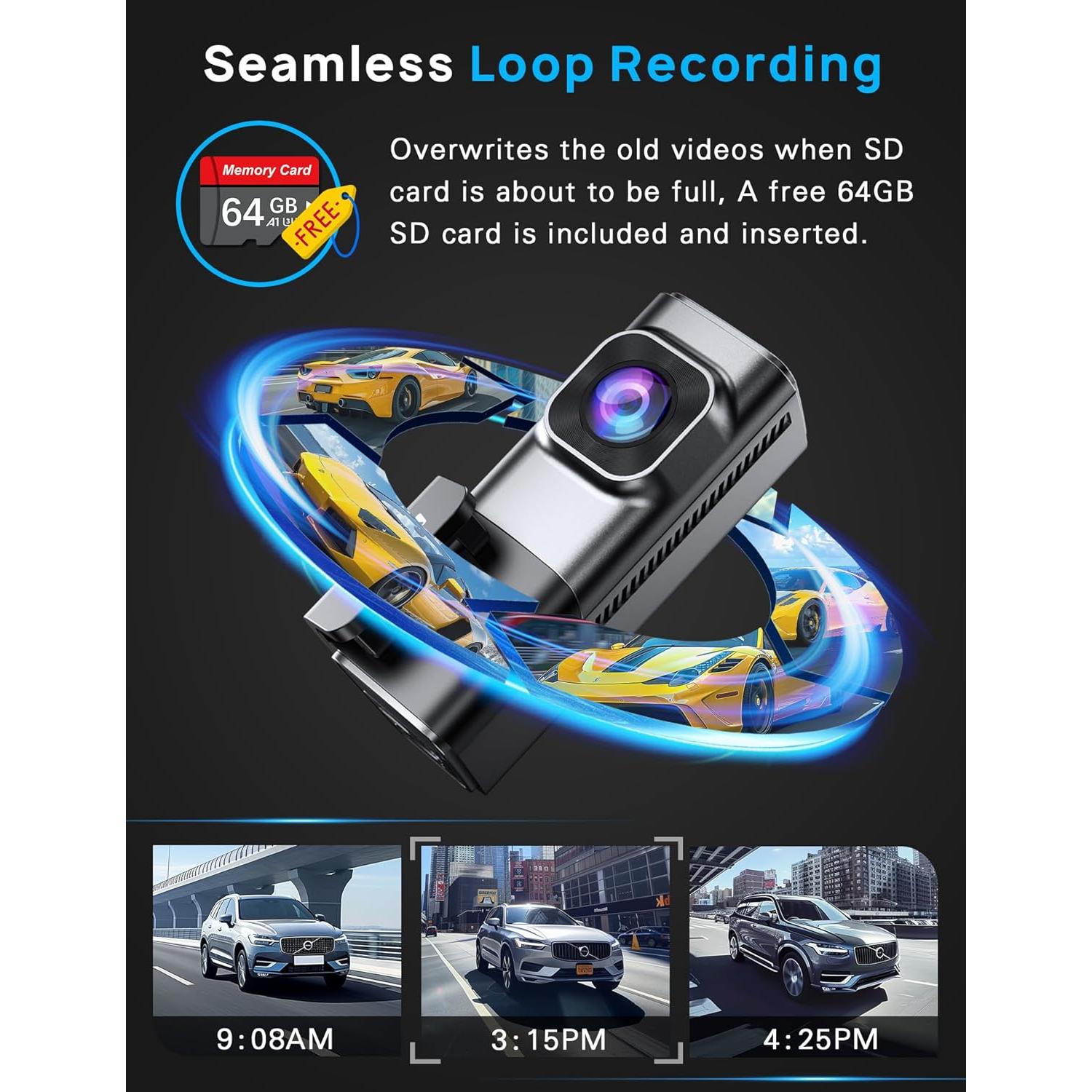 Cámara de Tablero Navycrest Q7 5G WiFi 4K Delantera y Trasera