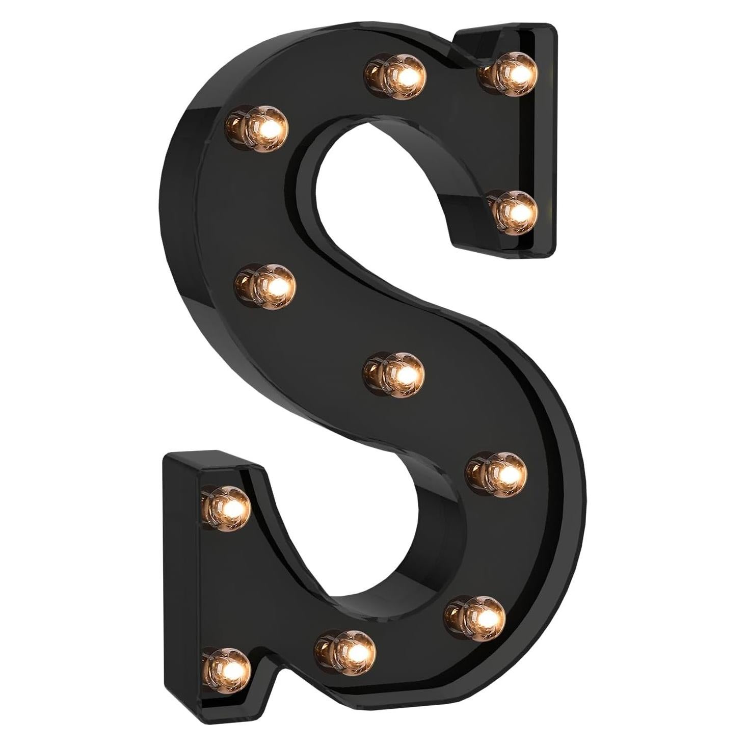 Luces de Letras LED Foaky Negras 22 cm para Decoración