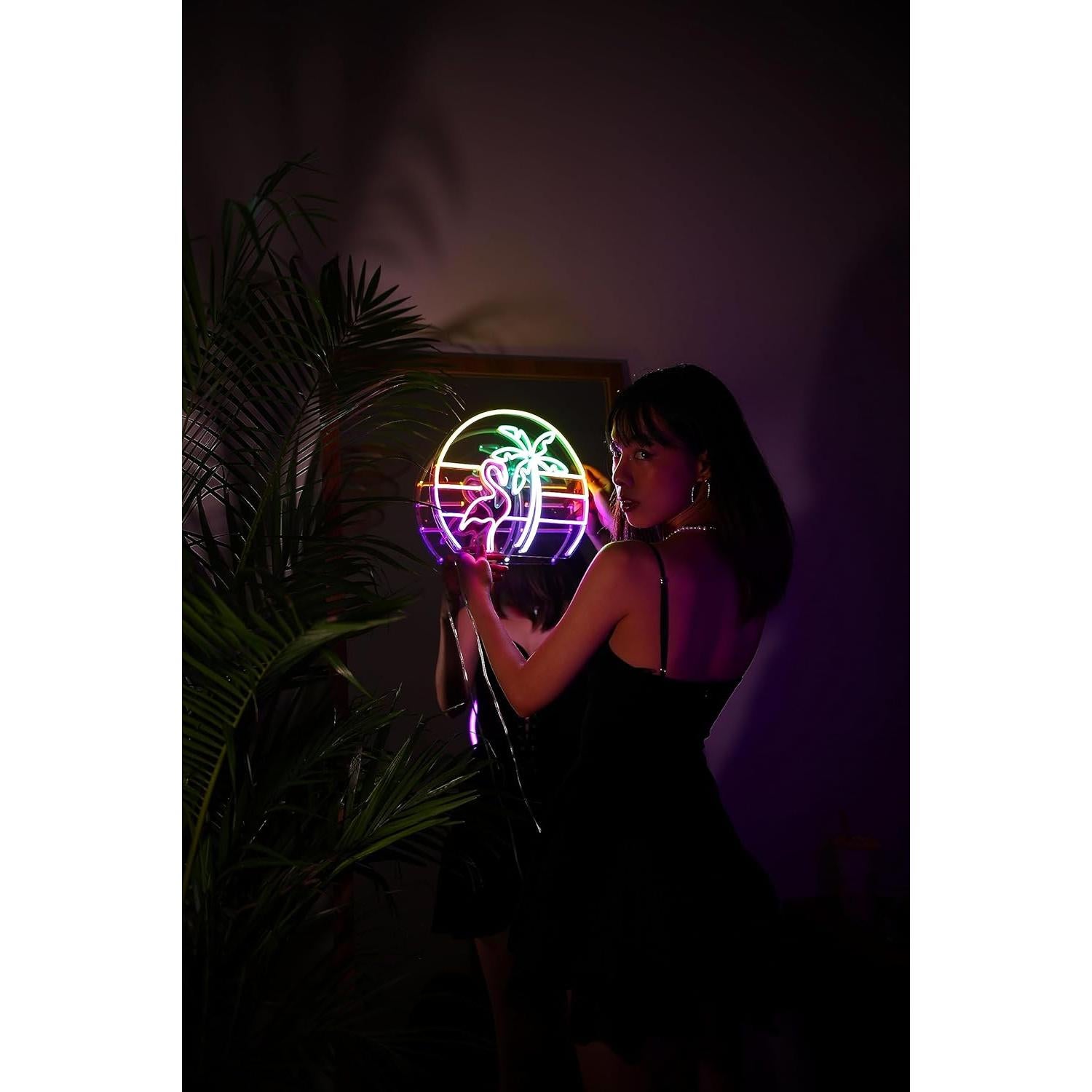 Cartel de Neón LED Flamenco NEONGRAND 38x30.5 cm Decoración