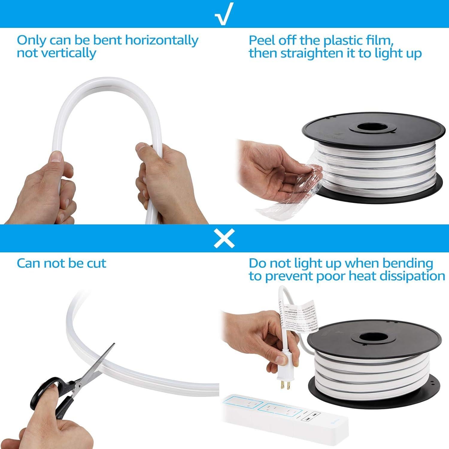 Luz de Cuerda LED Neón Rosa TORCHSTAR 15m IP67 Conectable