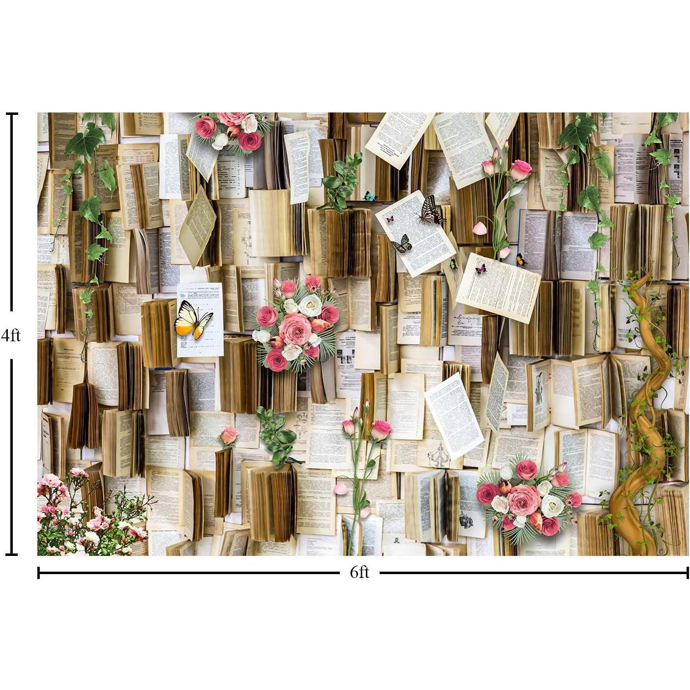 Fondo de Fotografía de Libros Rosa 183x112 cm KUHBDJ166