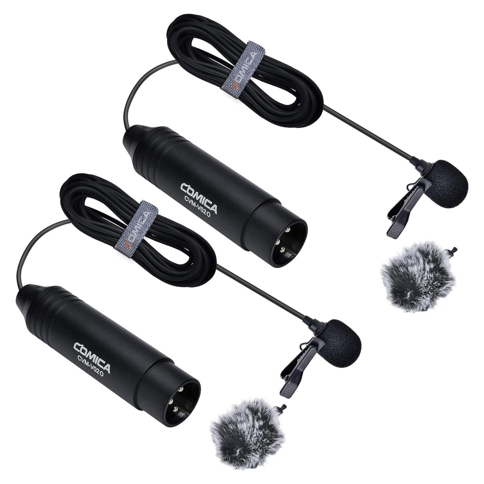 Micrófono Lavalier Comica CVM-V02O 1.8M XLR Omnidireccional