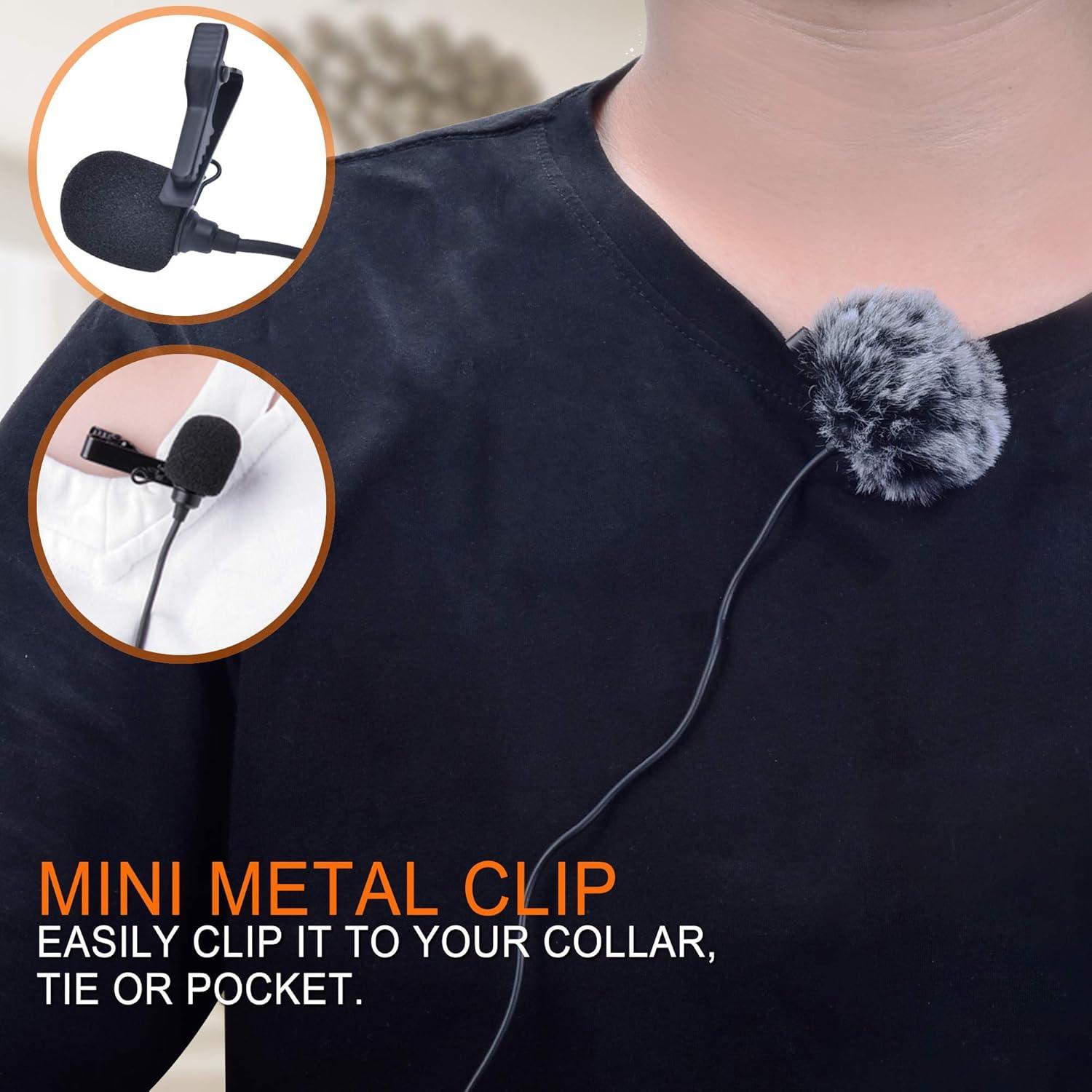 Micrófono Lavalier Comica CVM-V02O 1.8M XLR Omnidireccional