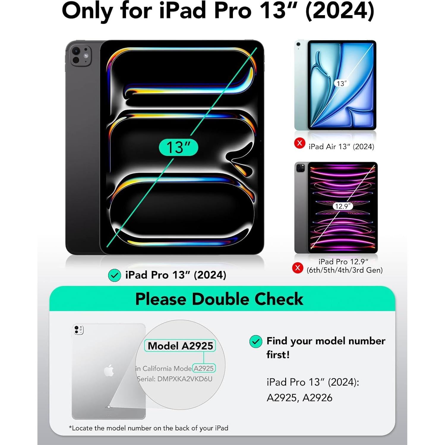 Funda Rotativa ESR para iPad Pro 13" (2024) Rojo