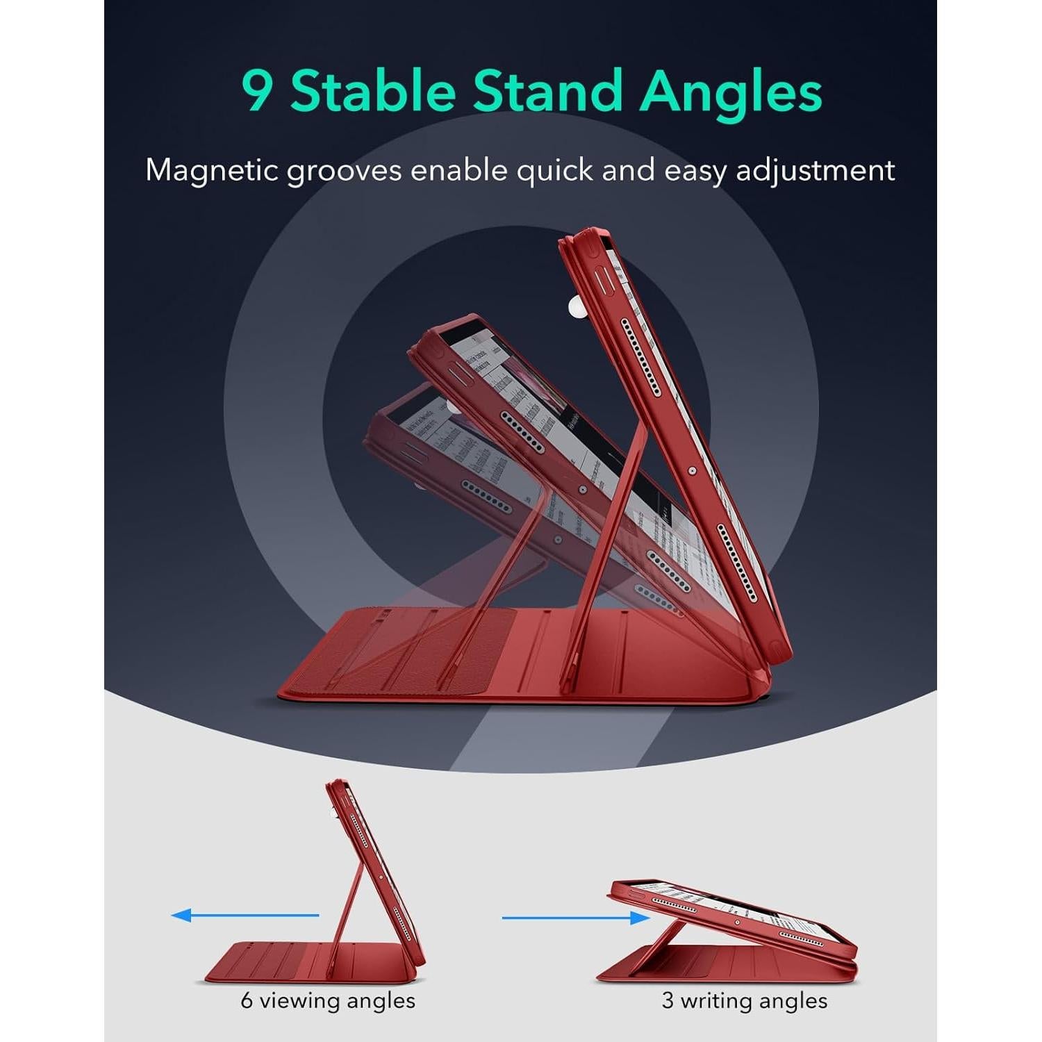 Funda Rotativa ESR para iPad Pro 13" (2024) Rojo