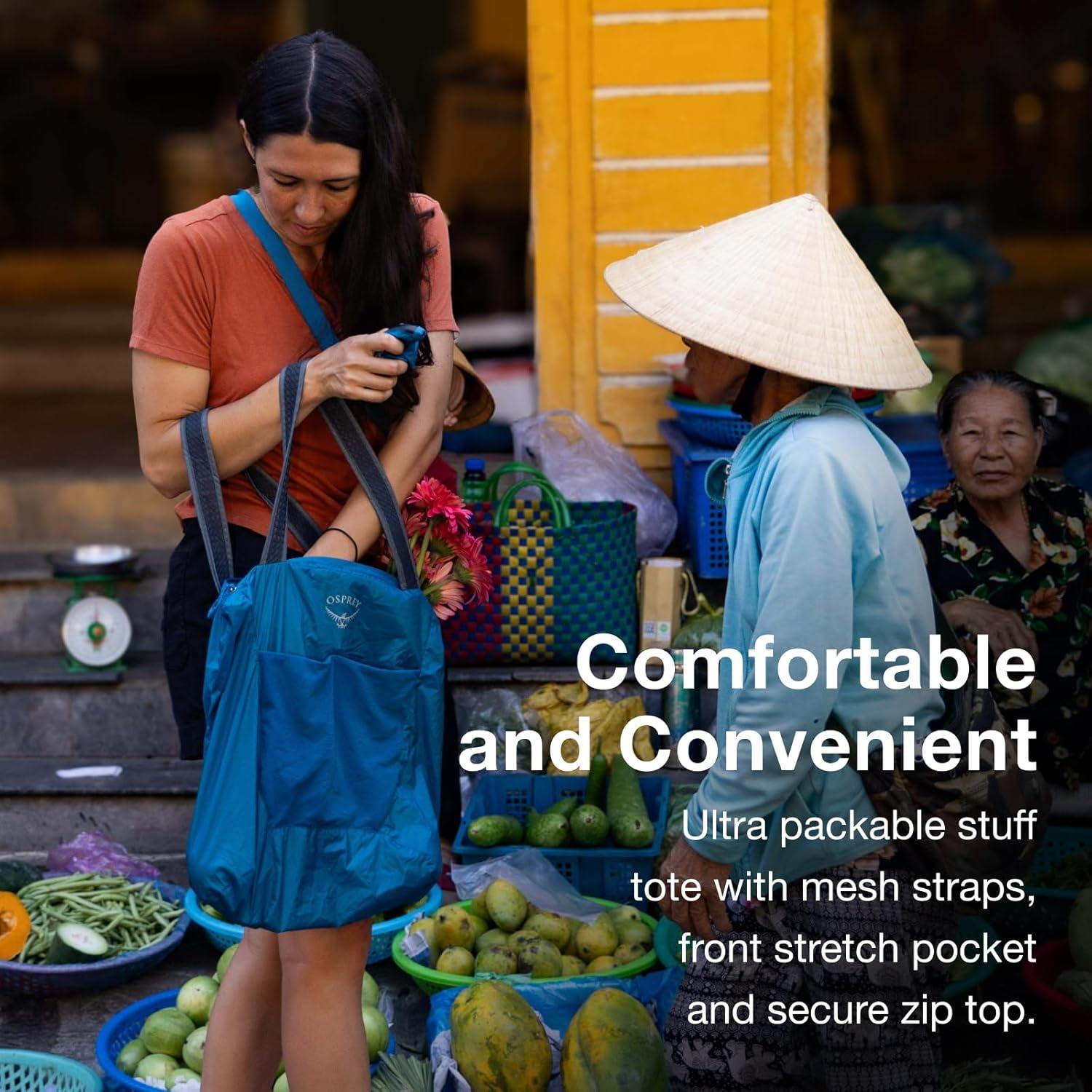 Bolsa Plegable Ultraligera Osprey 12x15cm Negro