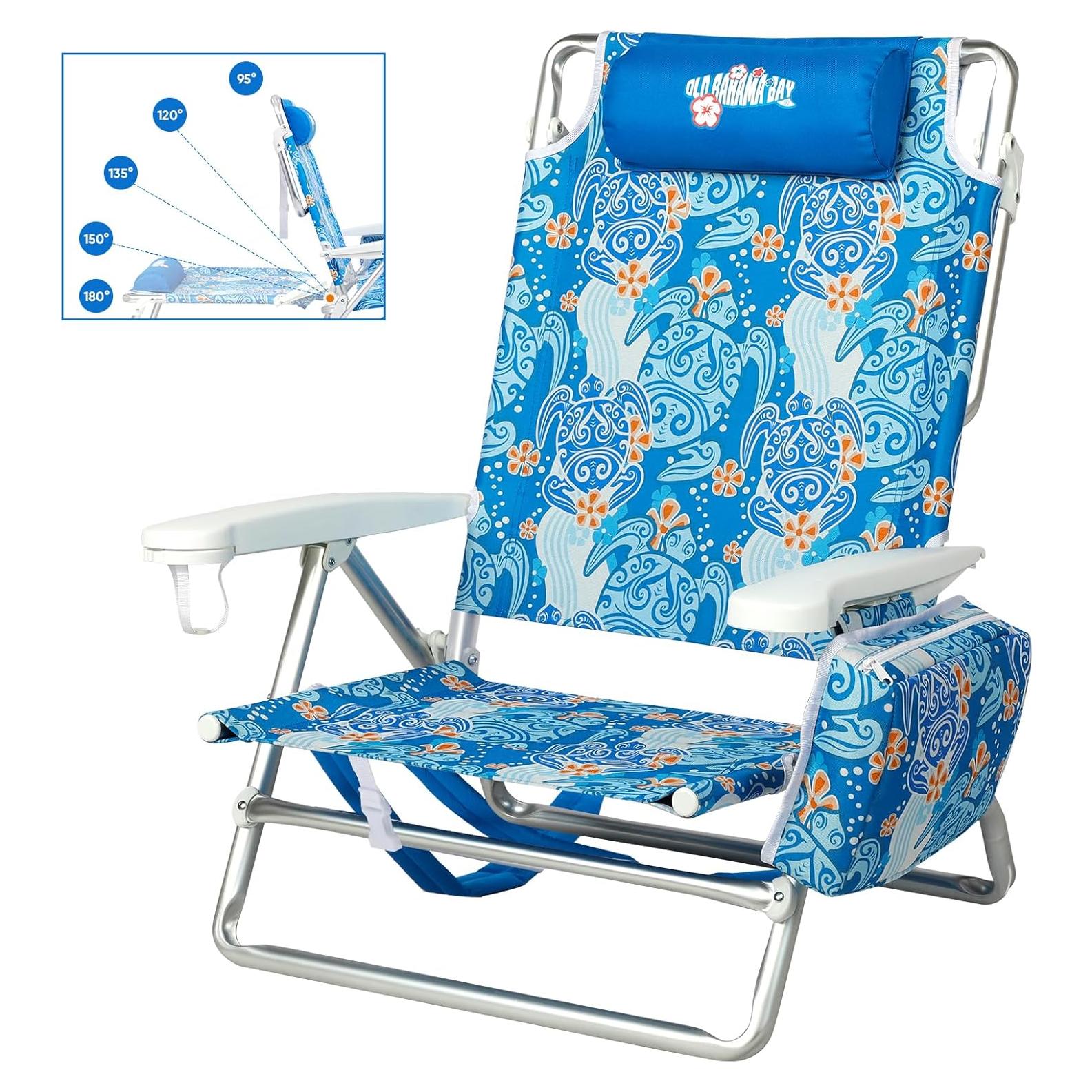 Silla de Playa Plegable Old Bahama Bay con Respaldo 5 Posiciones