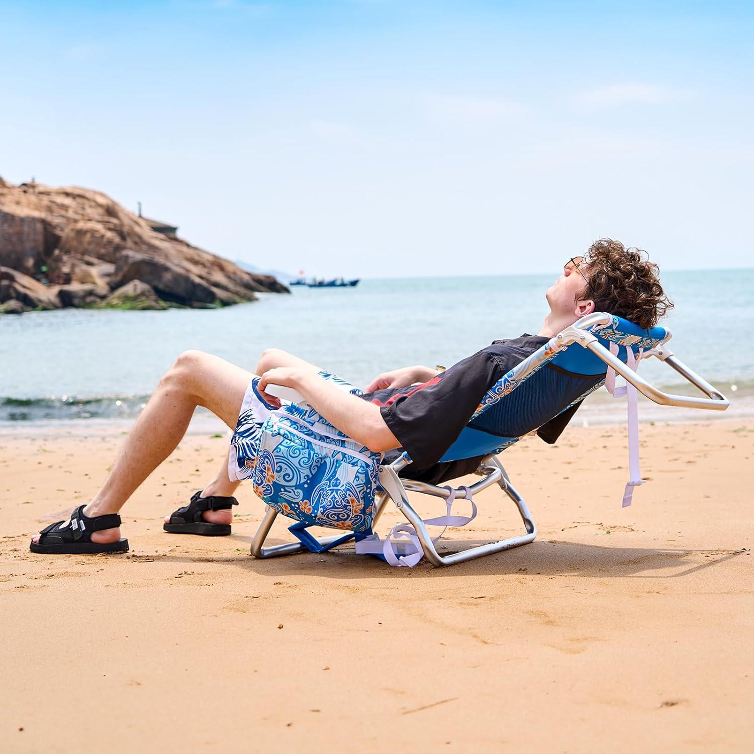 Silla de Playa Plegable Old Bahama Bay con Respaldo 5 Posiciones