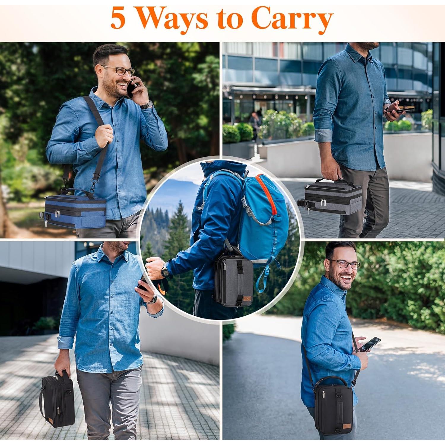 Bolsa de Almuerzo Aislada Lifewit Expandible 6.5L Negra