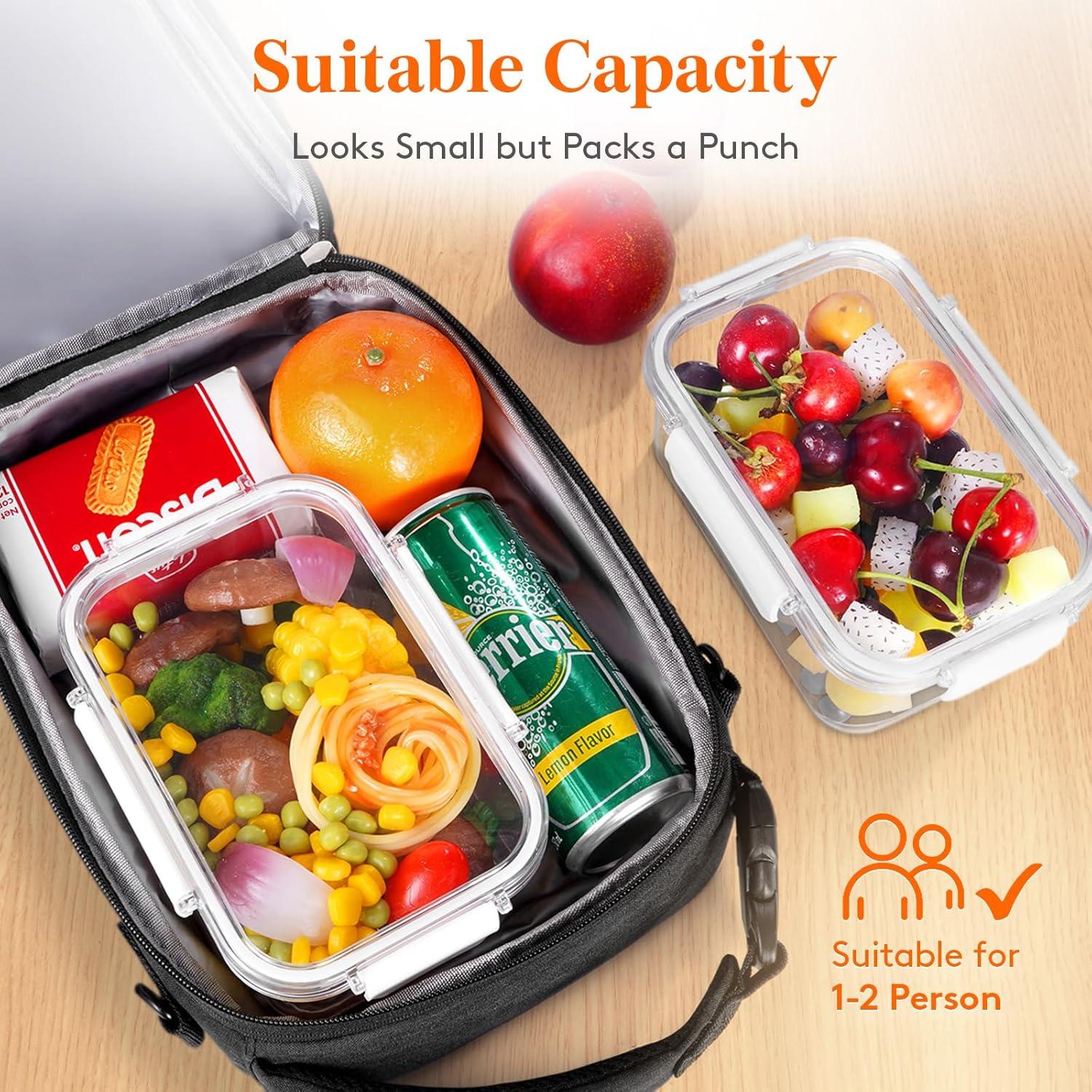 Bolsa de Almuerzo Aislada Lifewit Expandible 6.5L Negra