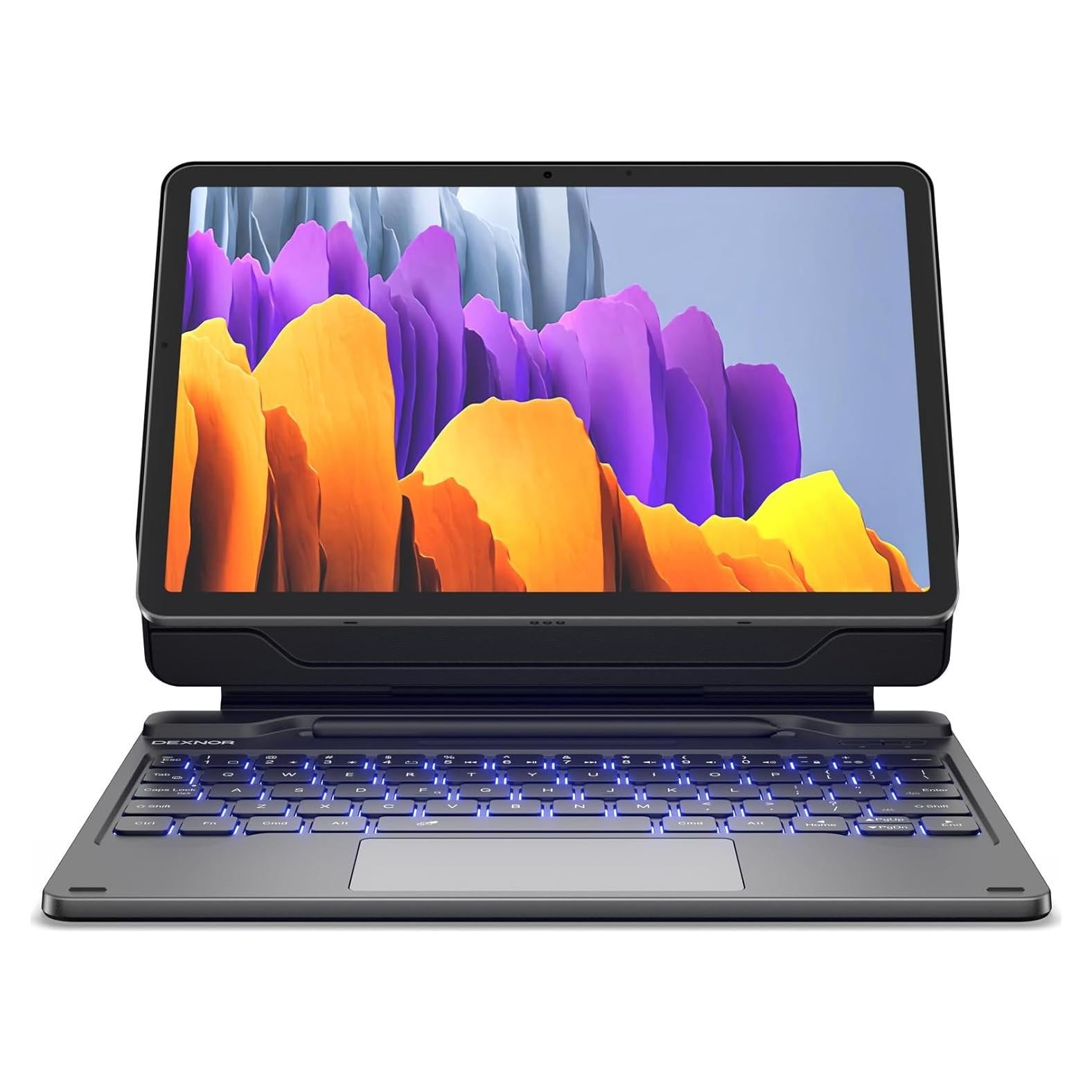 Funda teclado Dexnor para Galaxy Tab S9 FE 10.9" - Negro