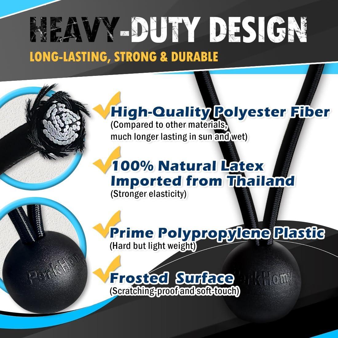 Cuerda Bungee Pesada 15 cm 30 Pcs PH Perkhomy Negra