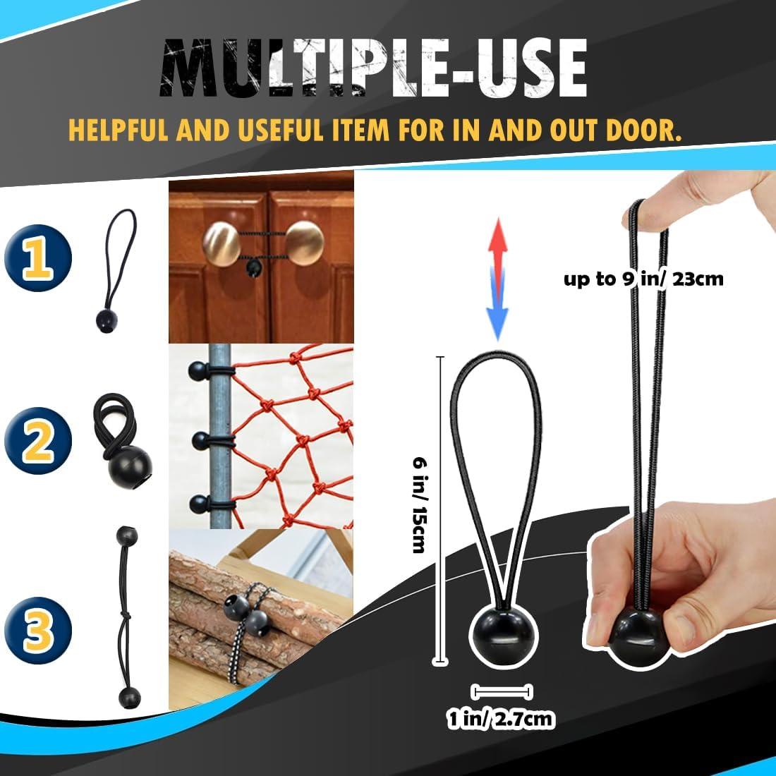 Cuerda Bungee Pesada 15 cm 30 Pcs PH Perkhomy Negra