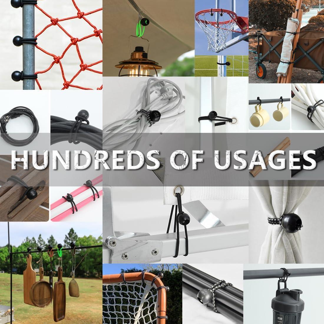 Cuerda Bungee Pesada 15 cm 30 Pcs PH Perkhomy Negra