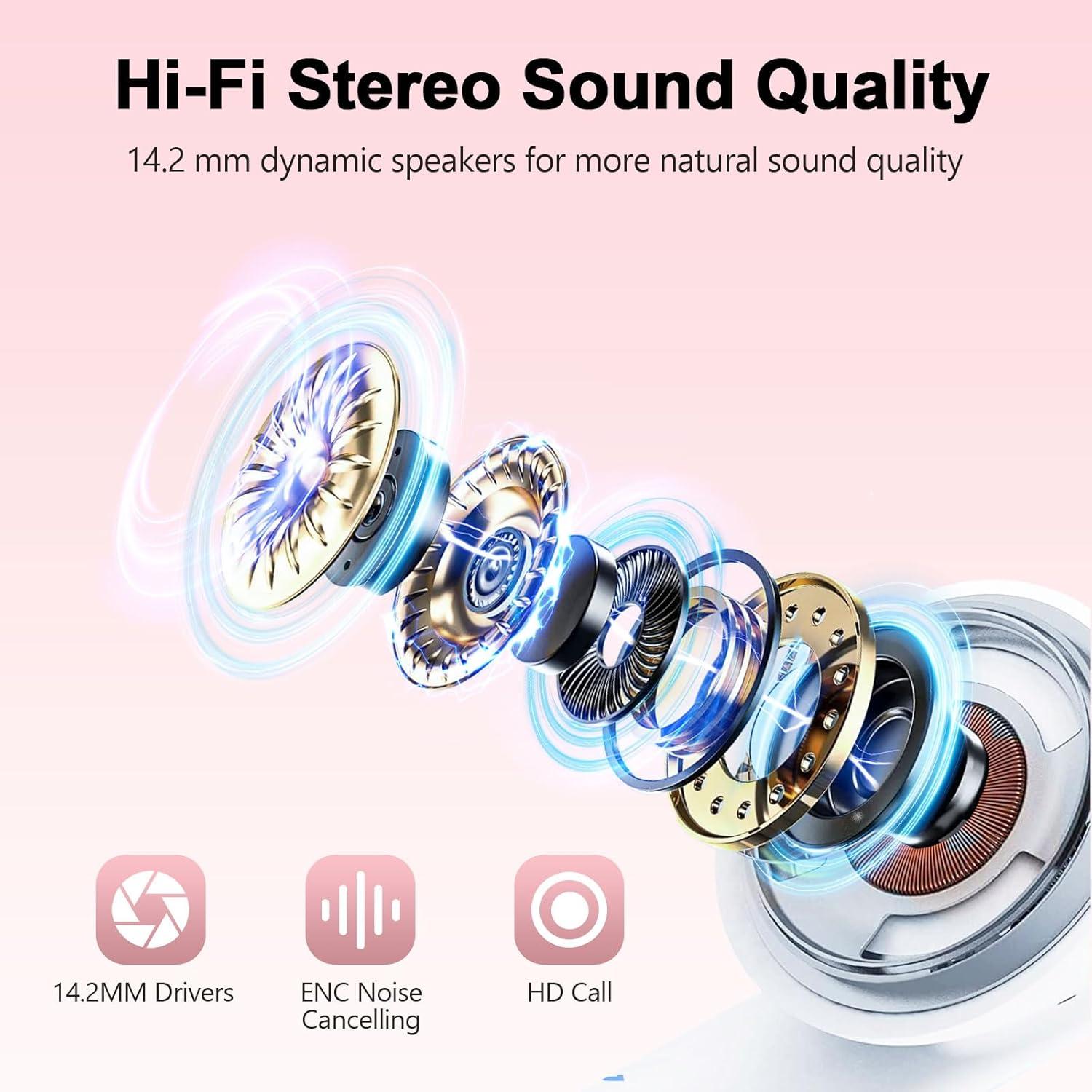 Auriculares Inalámbricos Wekily S50 Bluetooth 5.3 Estéreo HiFi