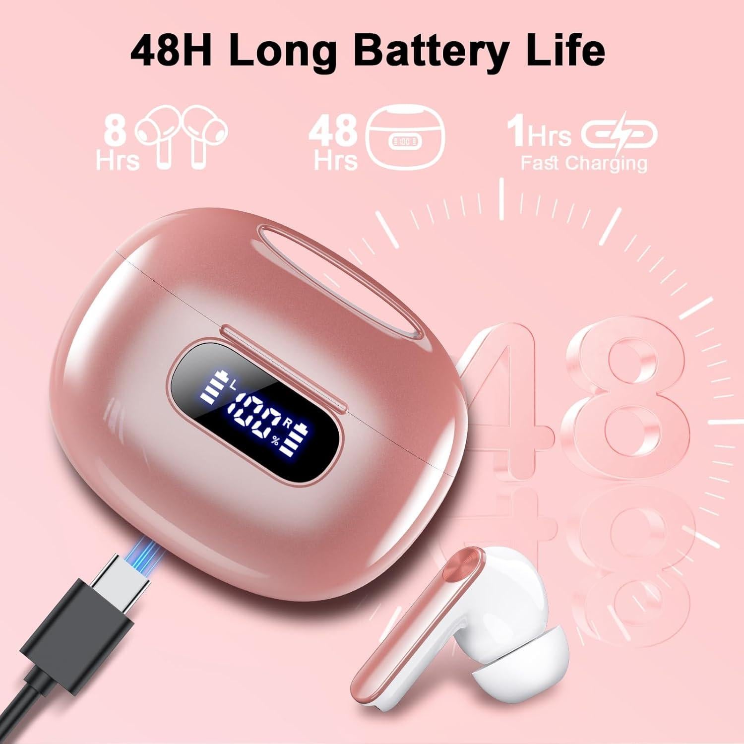 Auriculares Inalámbricos Wekily S50 Bluetooth 5.3 Estéreo HiFi