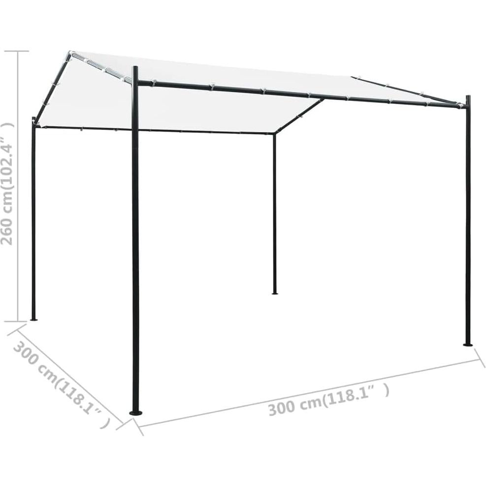 Gazebo ZQQLVOO Blanco 3x3m Jardín Impermeable UV