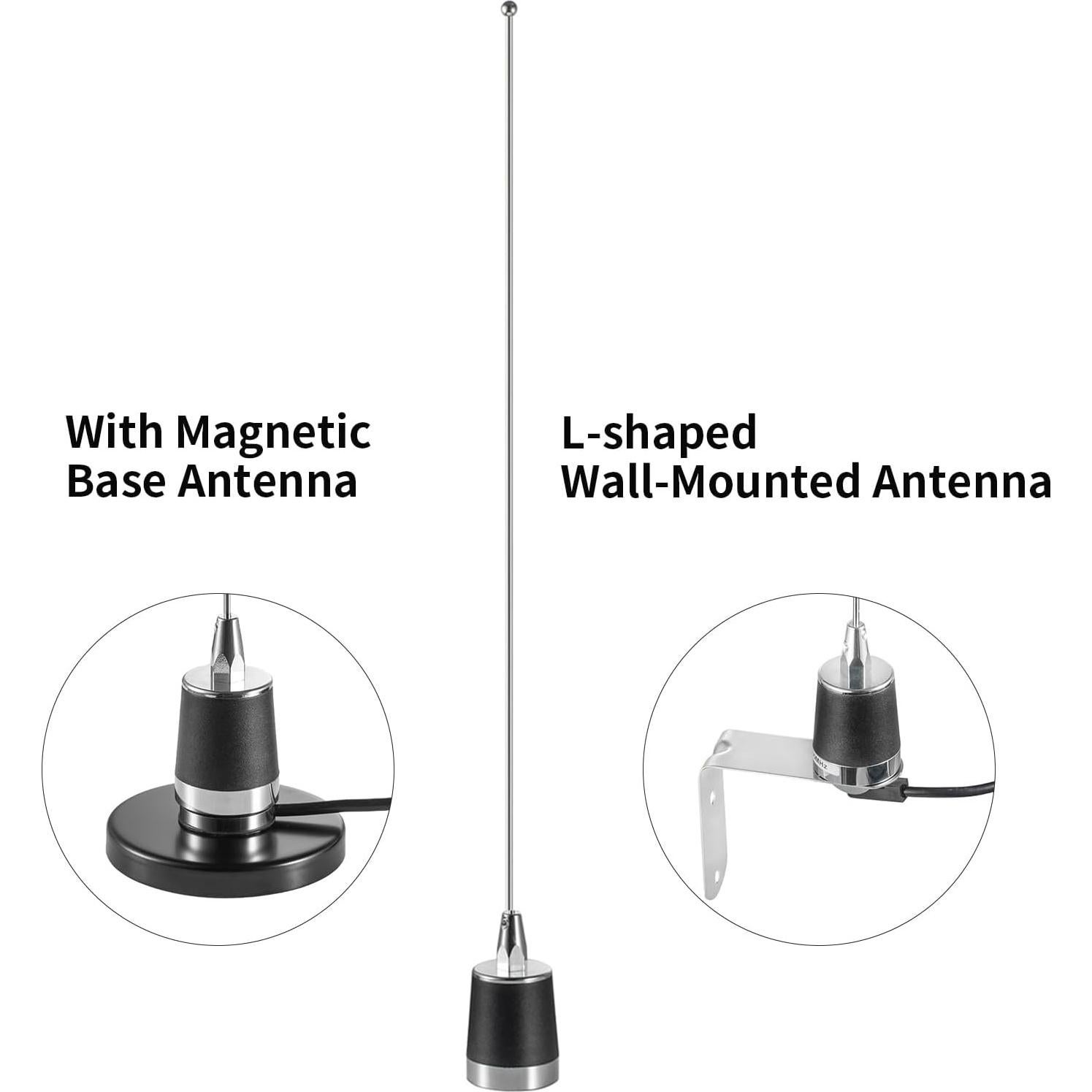 Antena de Montaje Magnético NMO Eifagur 2m 70cm UHF VHF