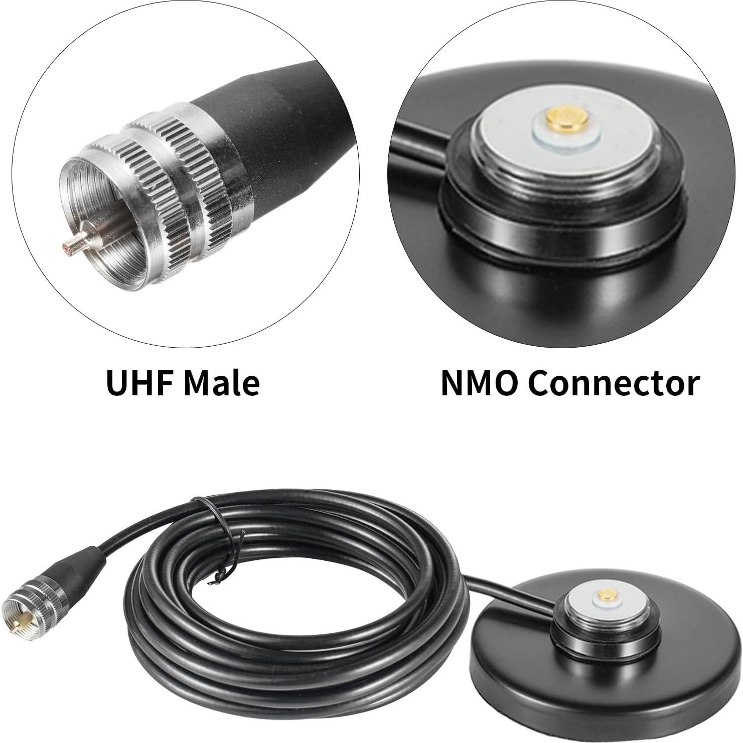 Antena de Montaje Magnético NMO Eifagur 2m 70cm UHF VHF