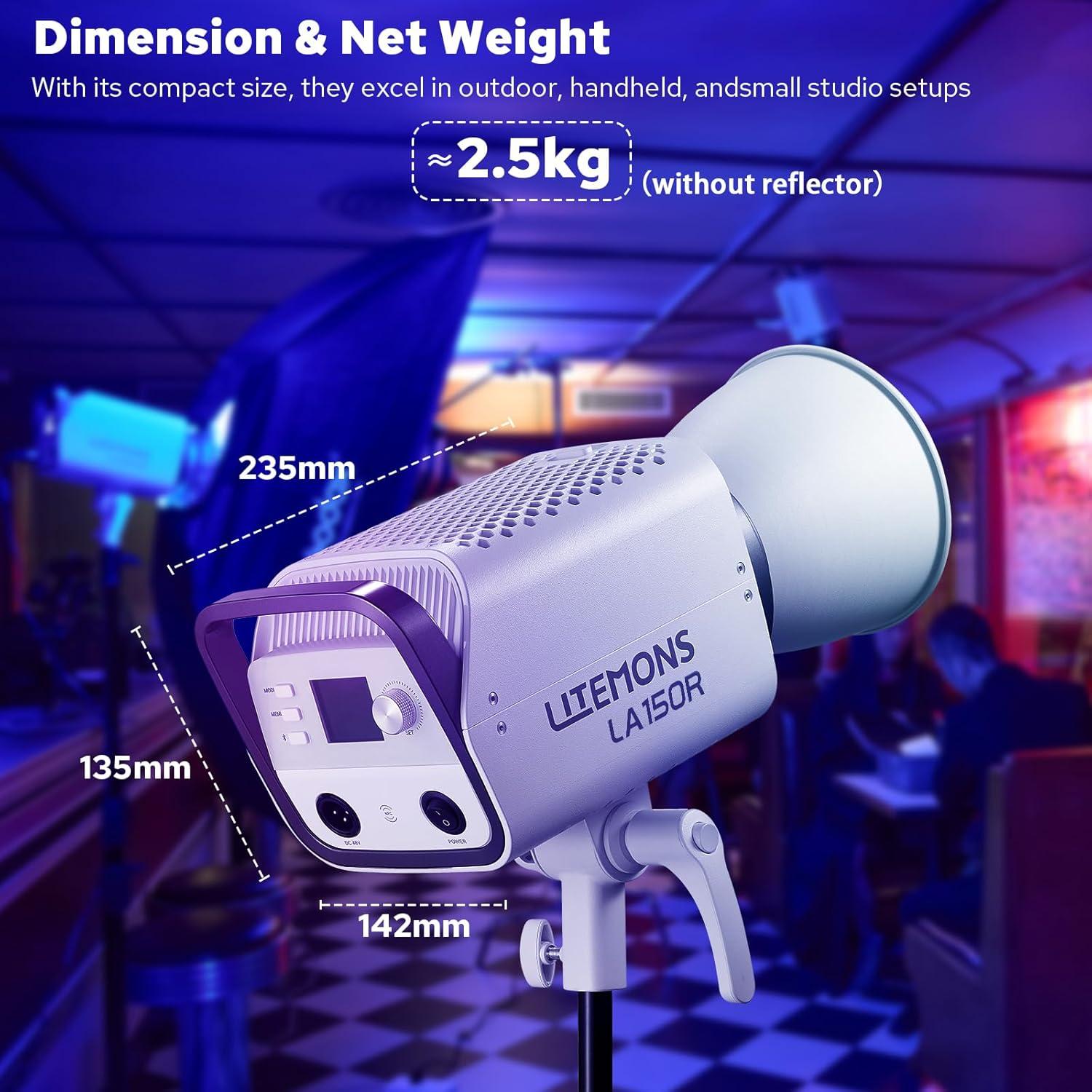 Godox LA150R Luz LED RGB 165W 57100Lux 1800K-10000K